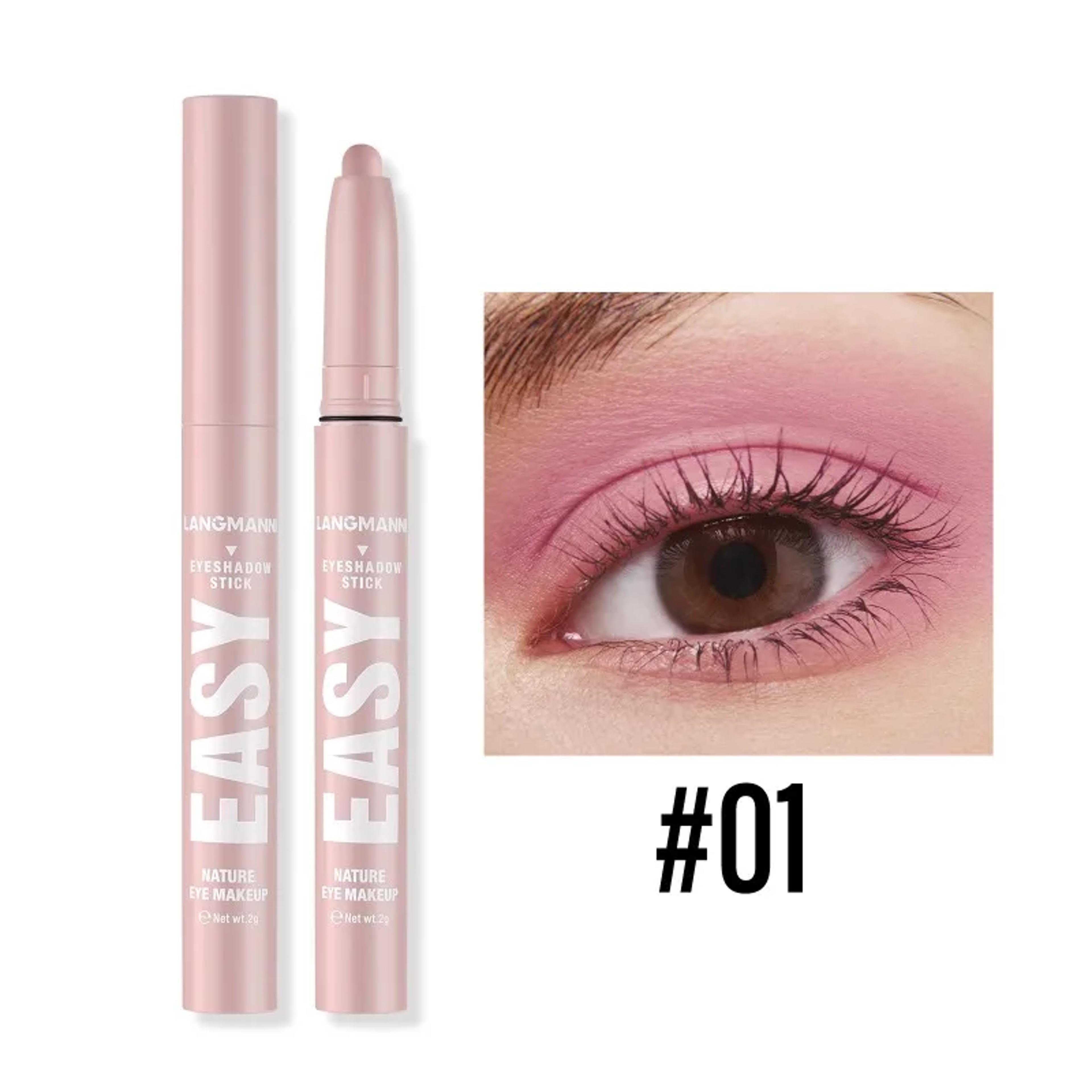 Waterproof Smoky Dark Black Eyeshadow Pencil Stick Matte Metallic Pearlescent Glitter Makeup Tool H 5