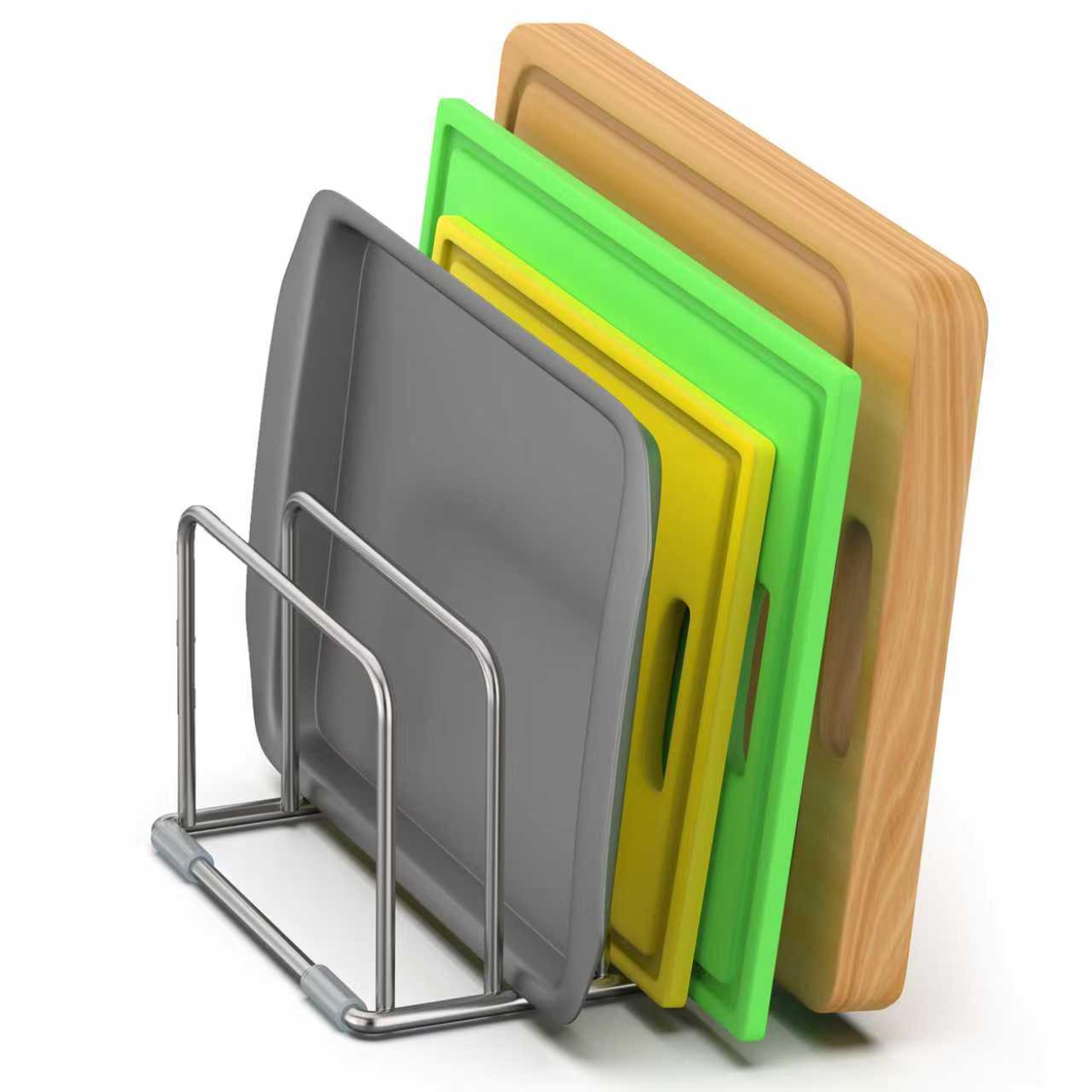 Chopping Board Storage Rack Stainless Steel Cutting Board Stand Cutting Board Holder 4