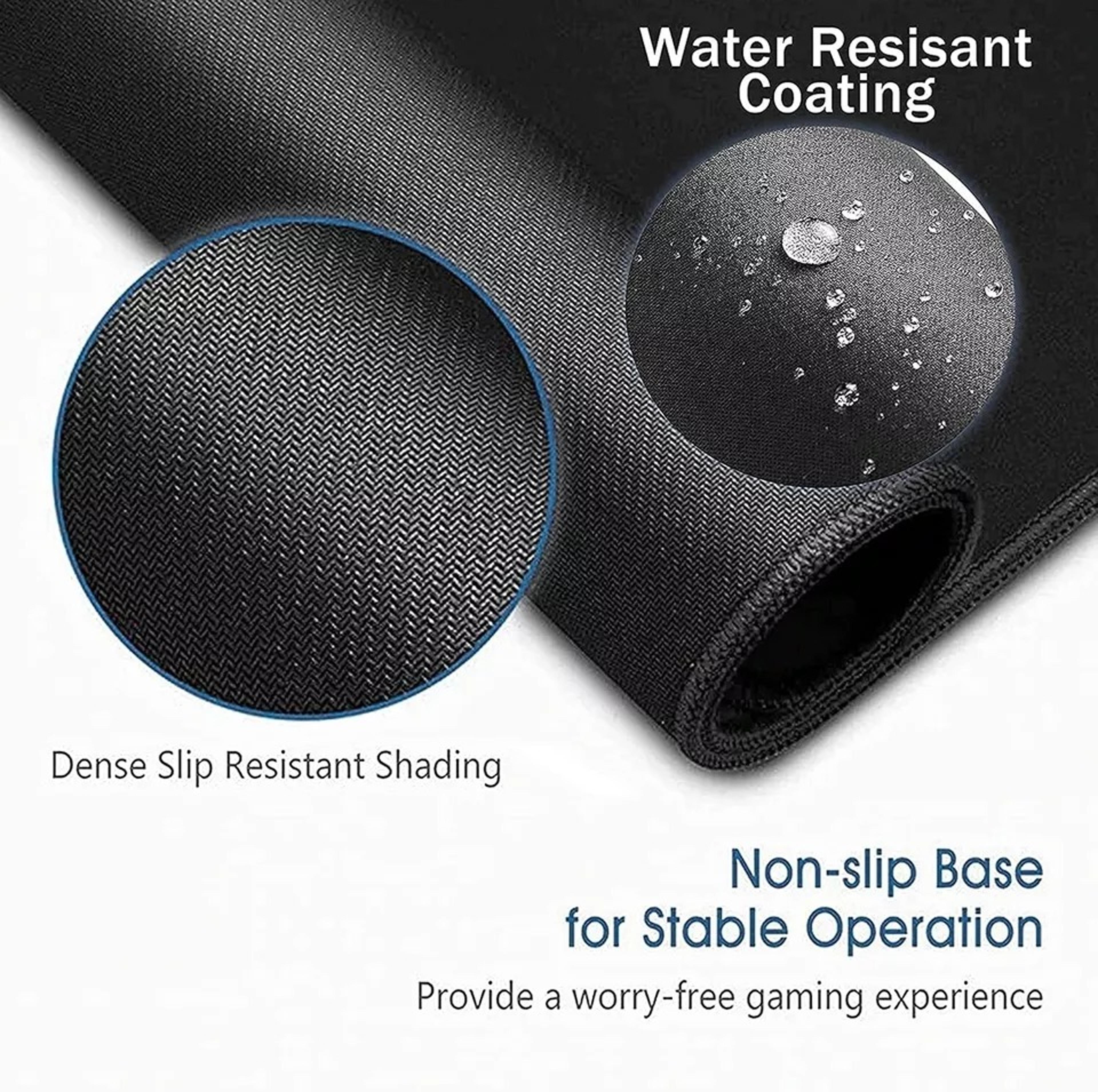 3X NonSlip Mouse Pad Stitched Edge PC Laptop For Computer PC Gaming Rubber Base