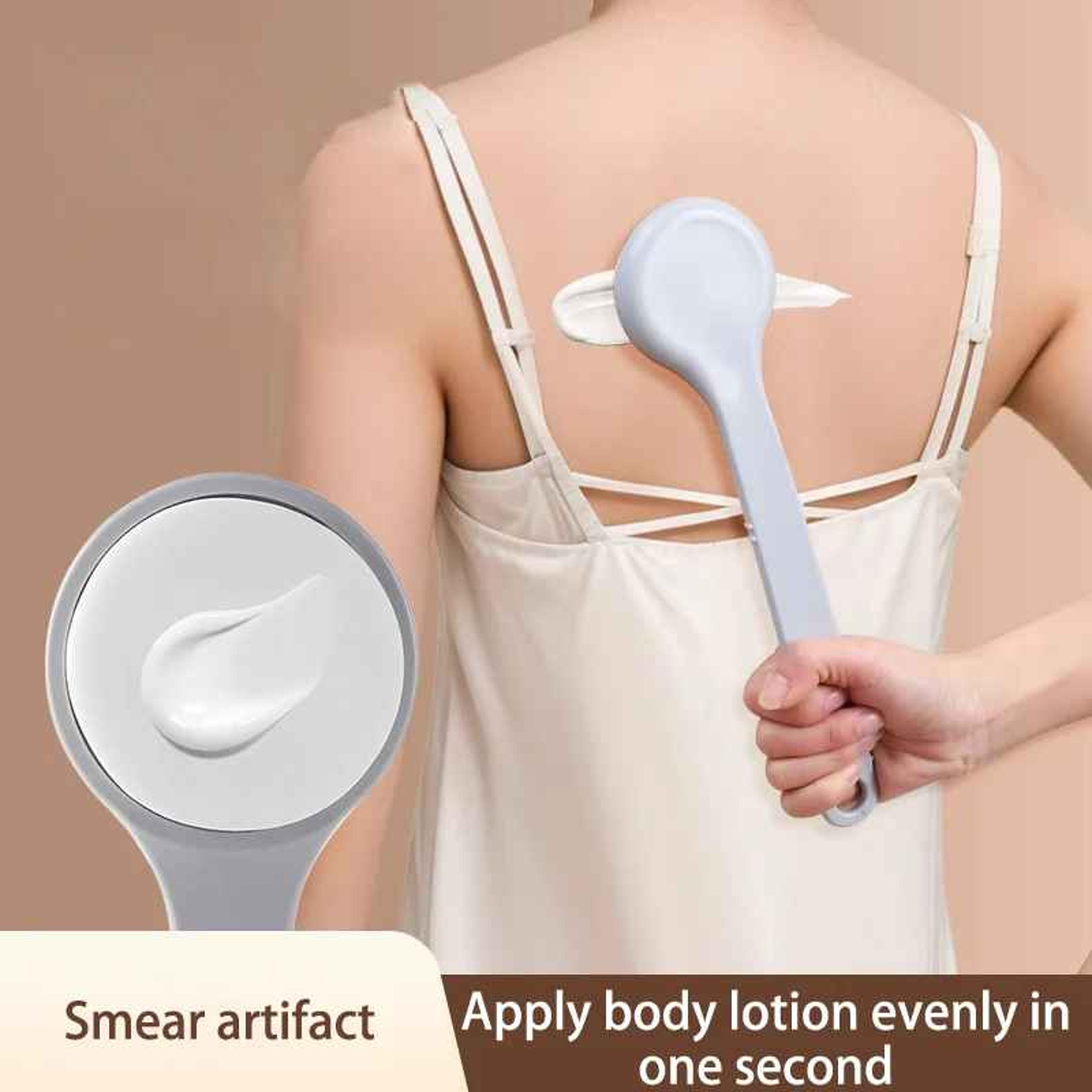 multi-function lotion sunscreen ointment applicator long handle body cleaner shower brush free sunscreen back applicator