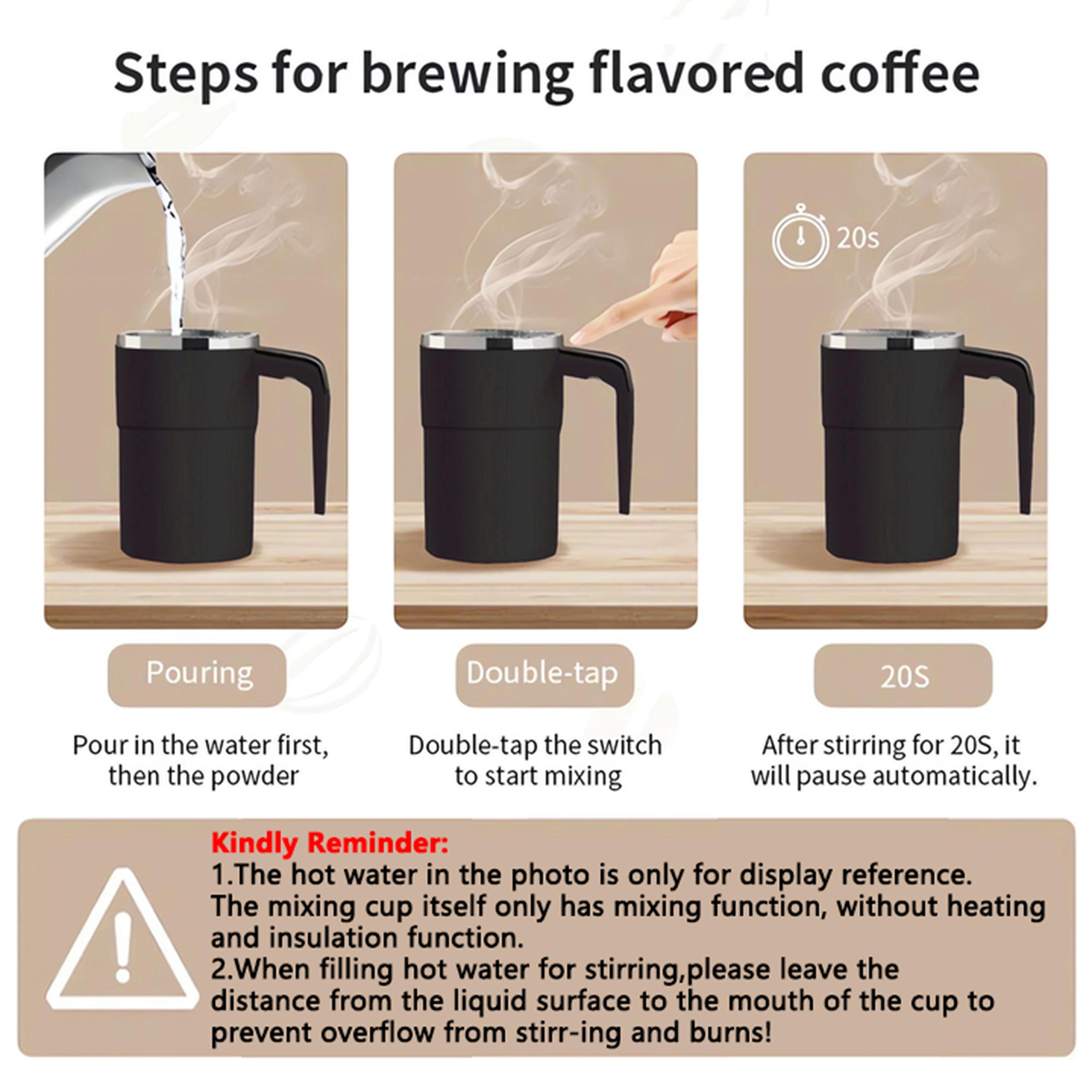 Electric Coffee Self Mixing Mug Rechargeable Waterproof BPAFree Automatic Stirring Cup for Coffee