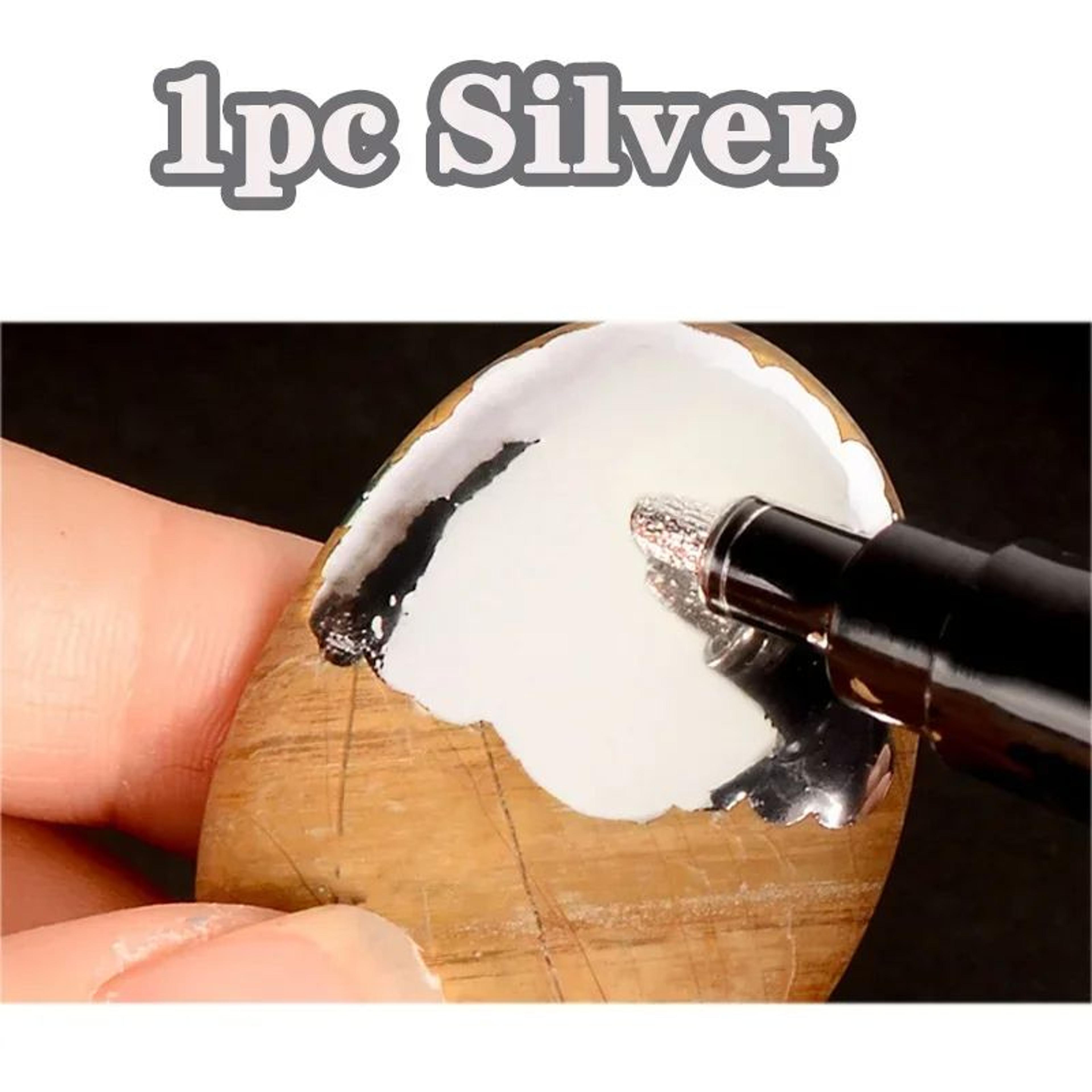 Mirror Marker Pen DIY Reflective Paint Pens Chrome Gold Silver Signature Car Styling Art Craftwork  7