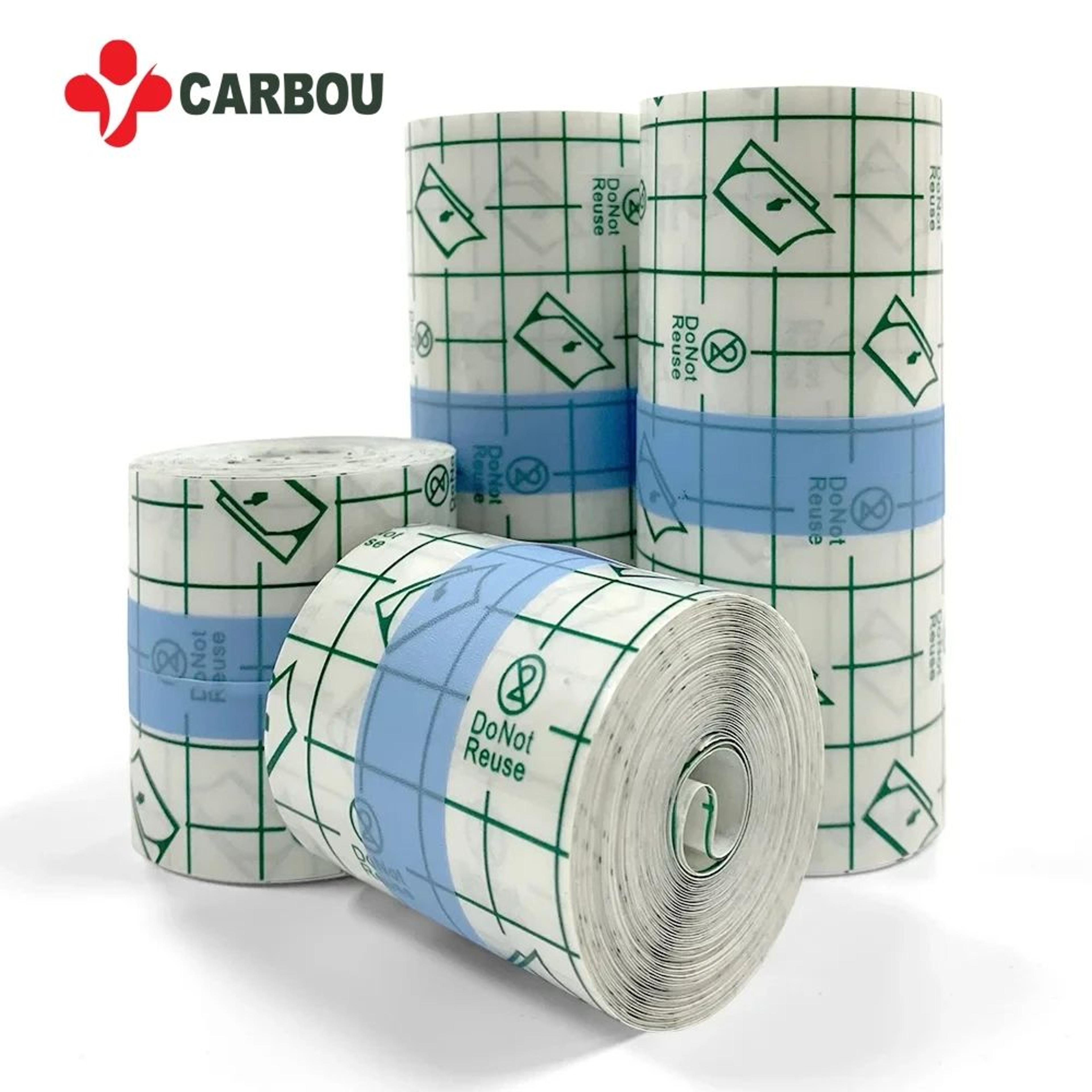 carbou tattoo aftercare waterproof film pu tape, skin healing adhesive bandages for tattoo repair and wound protection