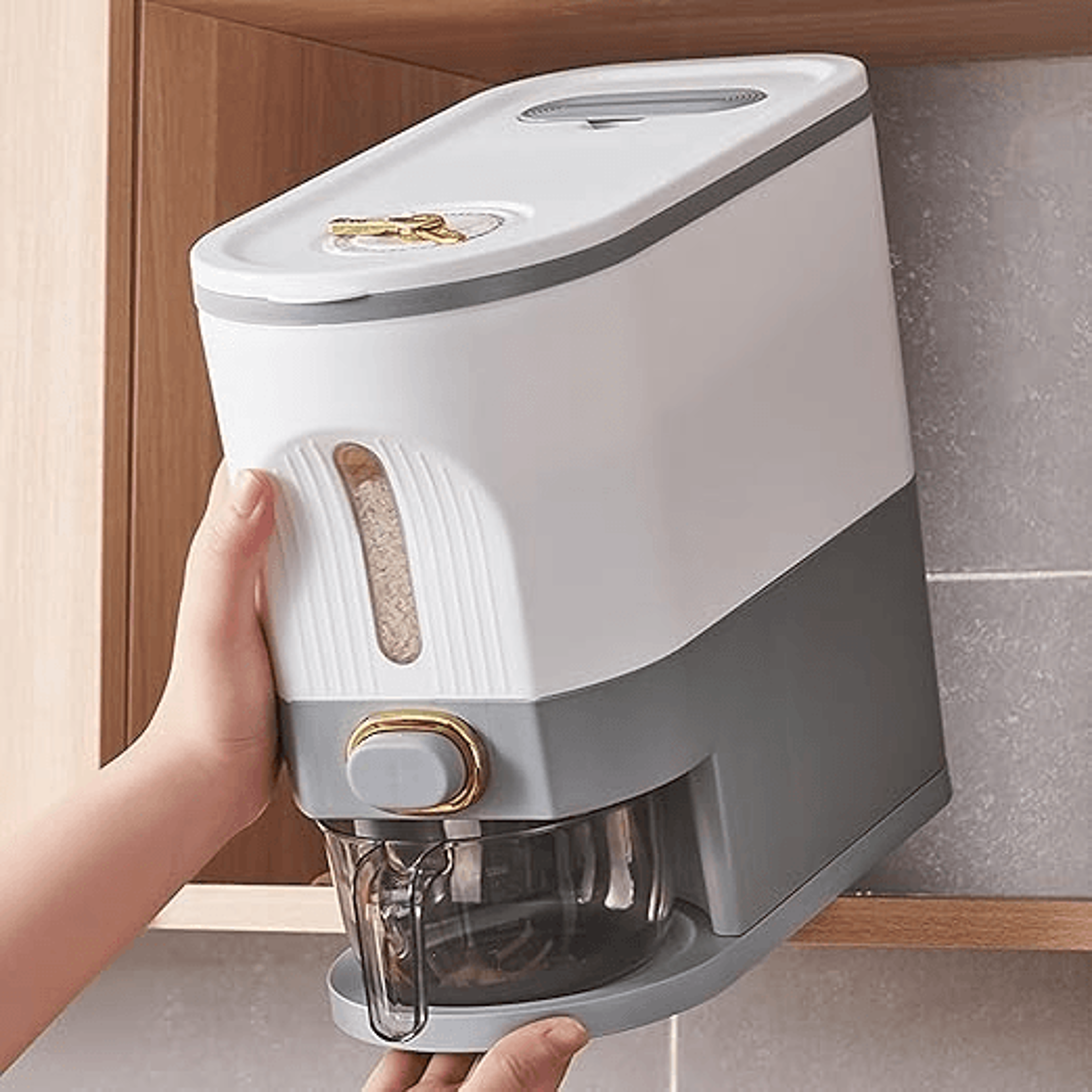 home rice bucket airtight insect-proof moisture-proof sealed container food-grade storage bin for rice, grain, dry foods