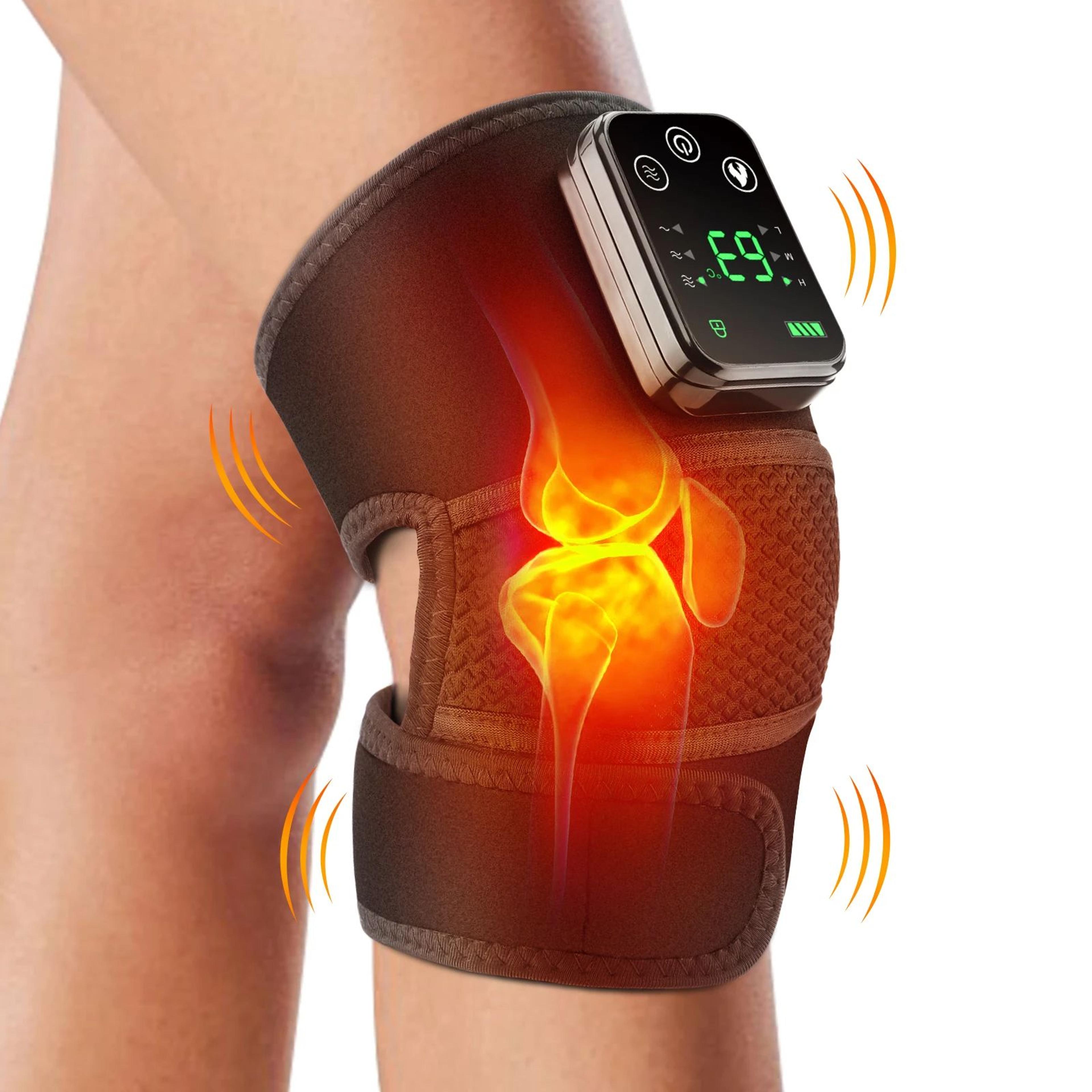 knee heating massager with vibration heat therapy joint physiotherapy hot compress for knee, elbow shoulder pain relief
