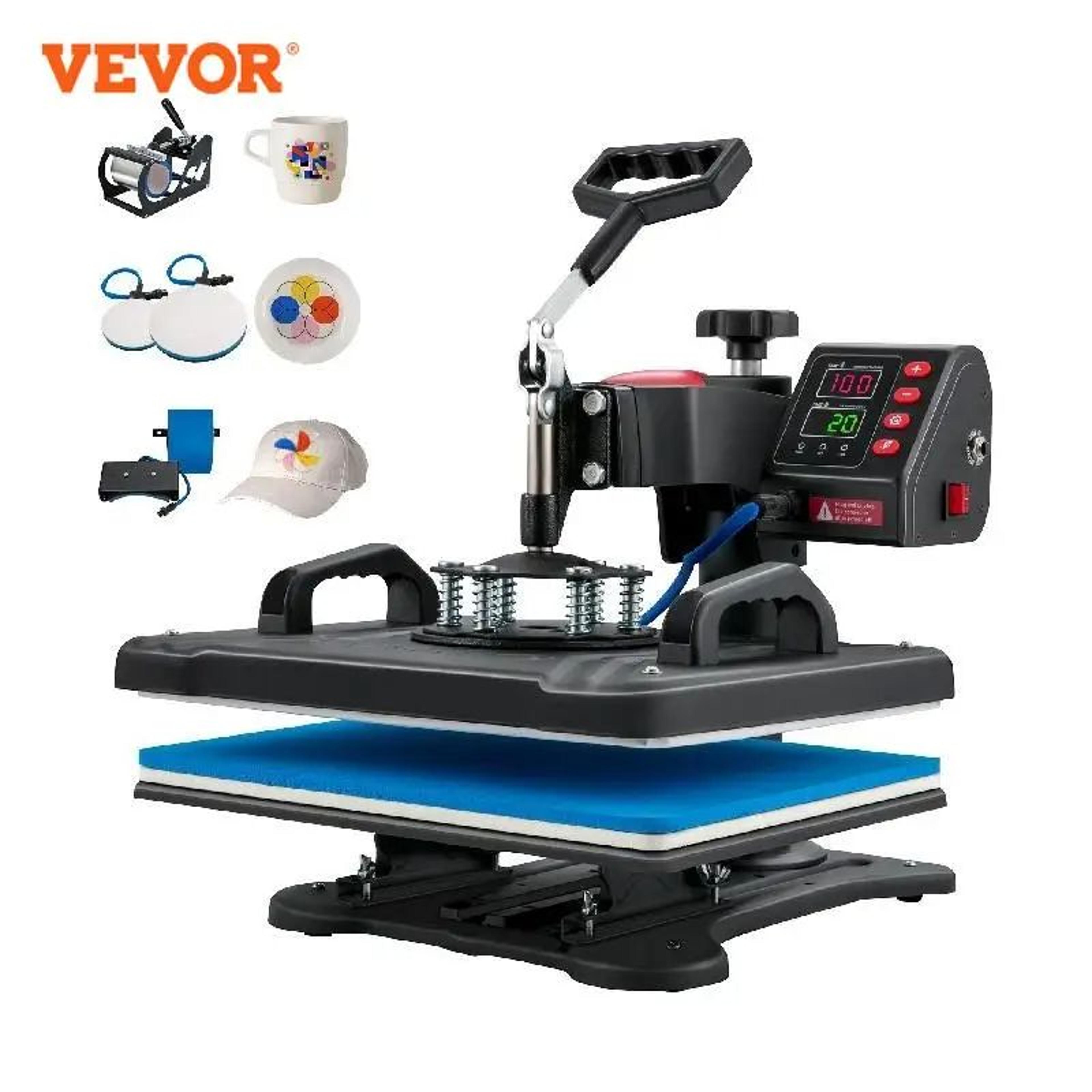 heat press machine clamshell sublimation transfer printer with digital precise temperature controls