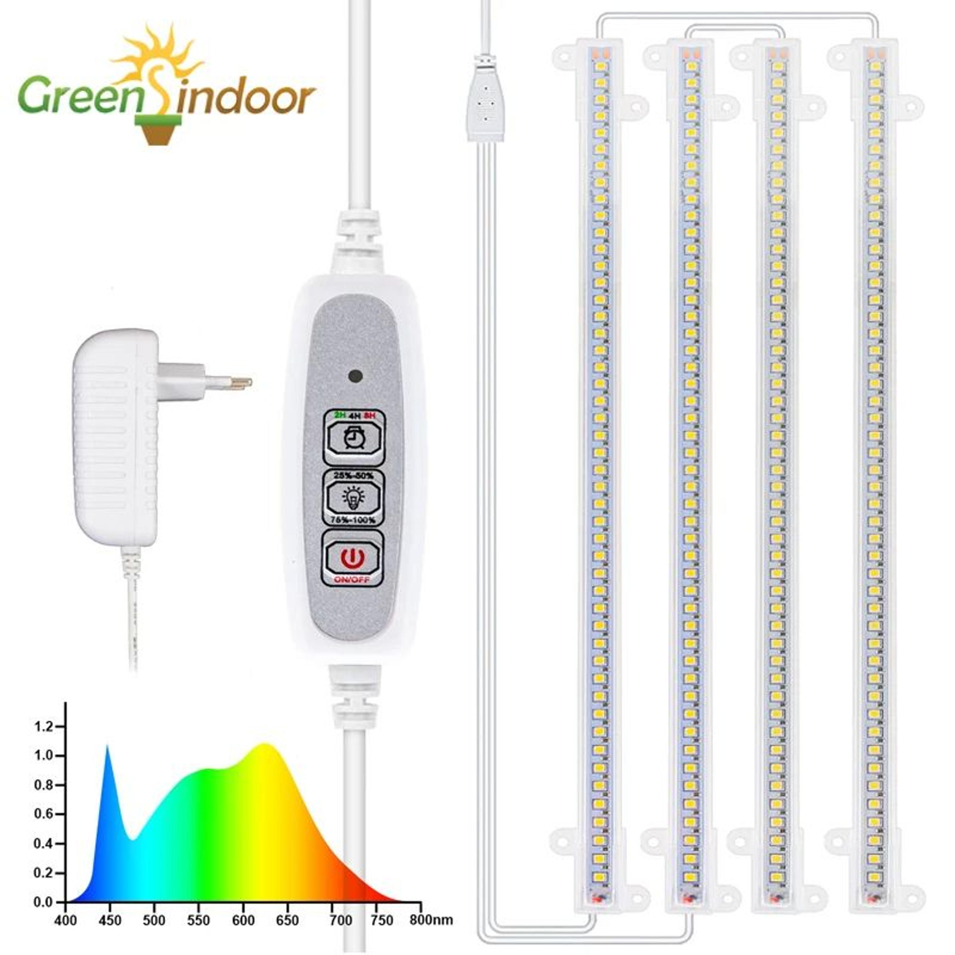 full spectrum indoor led grow light, usb timer phytolamp for hydroponics, seedlings, herbs & houseplants, dimmable lamp