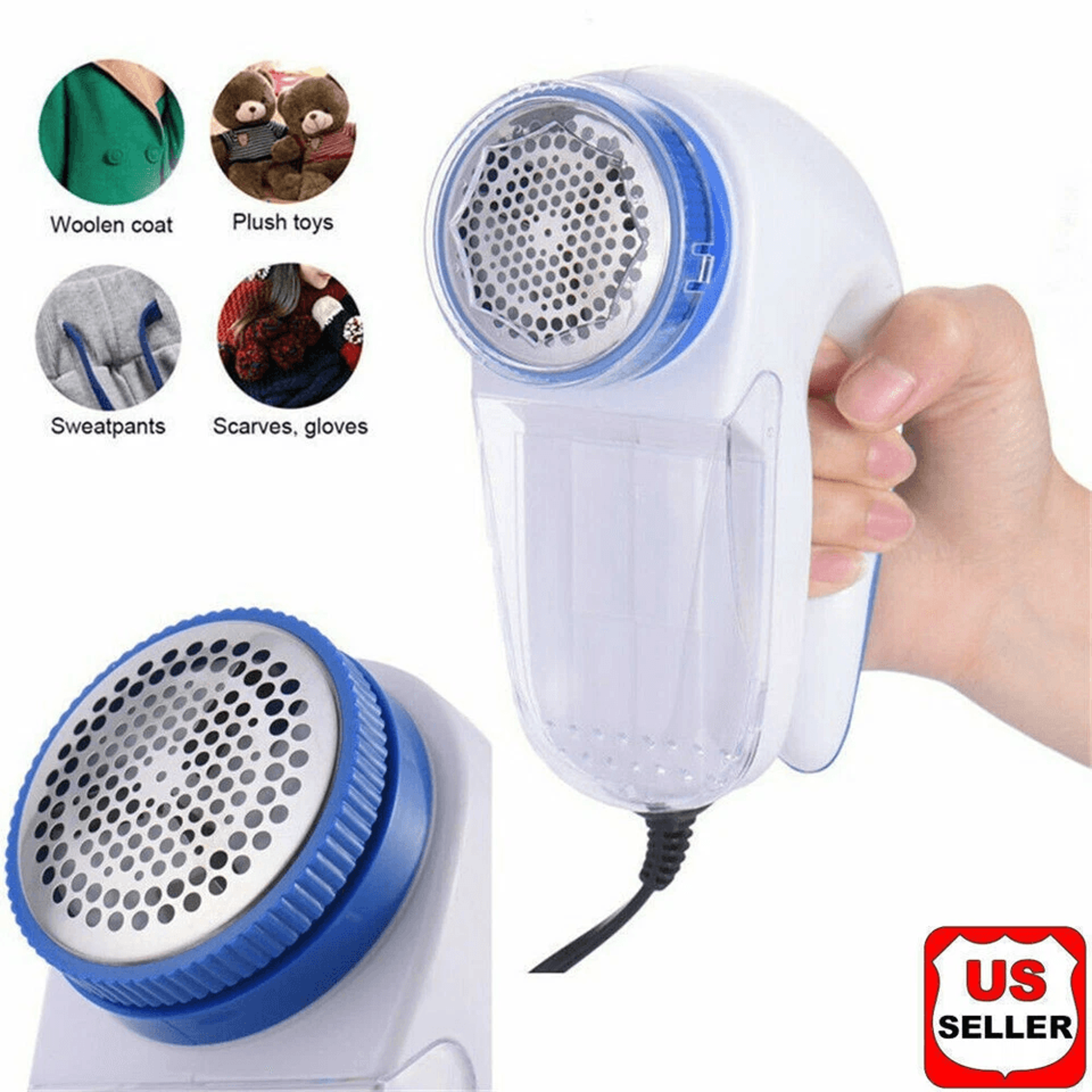 electric clothes lint pill fluff remover, portable fabric fuzz shaver for sweater & household use