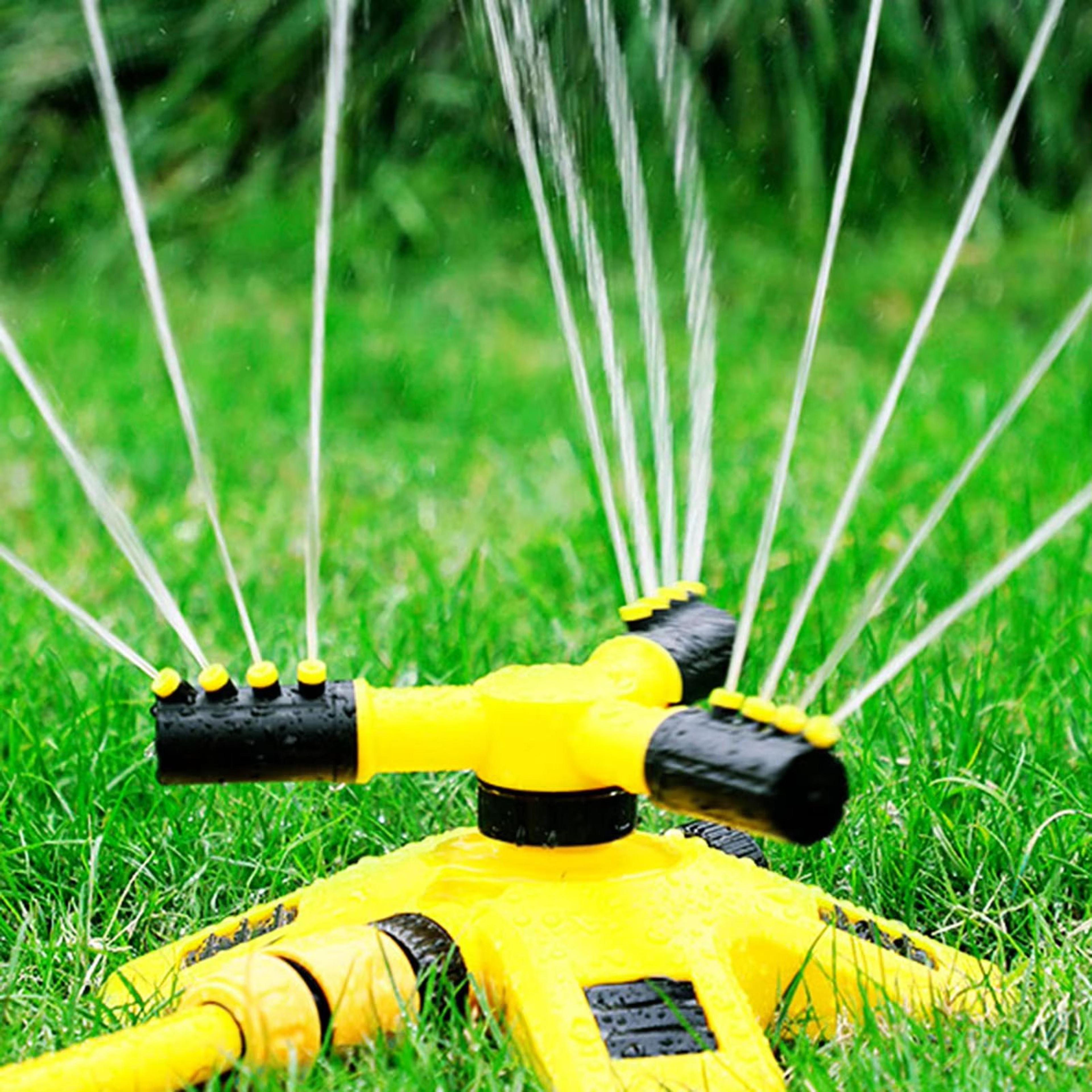 360 degree automatic rotating garden lawn sprinkler, large area coverage water sprayer for yard & lawn irrigation