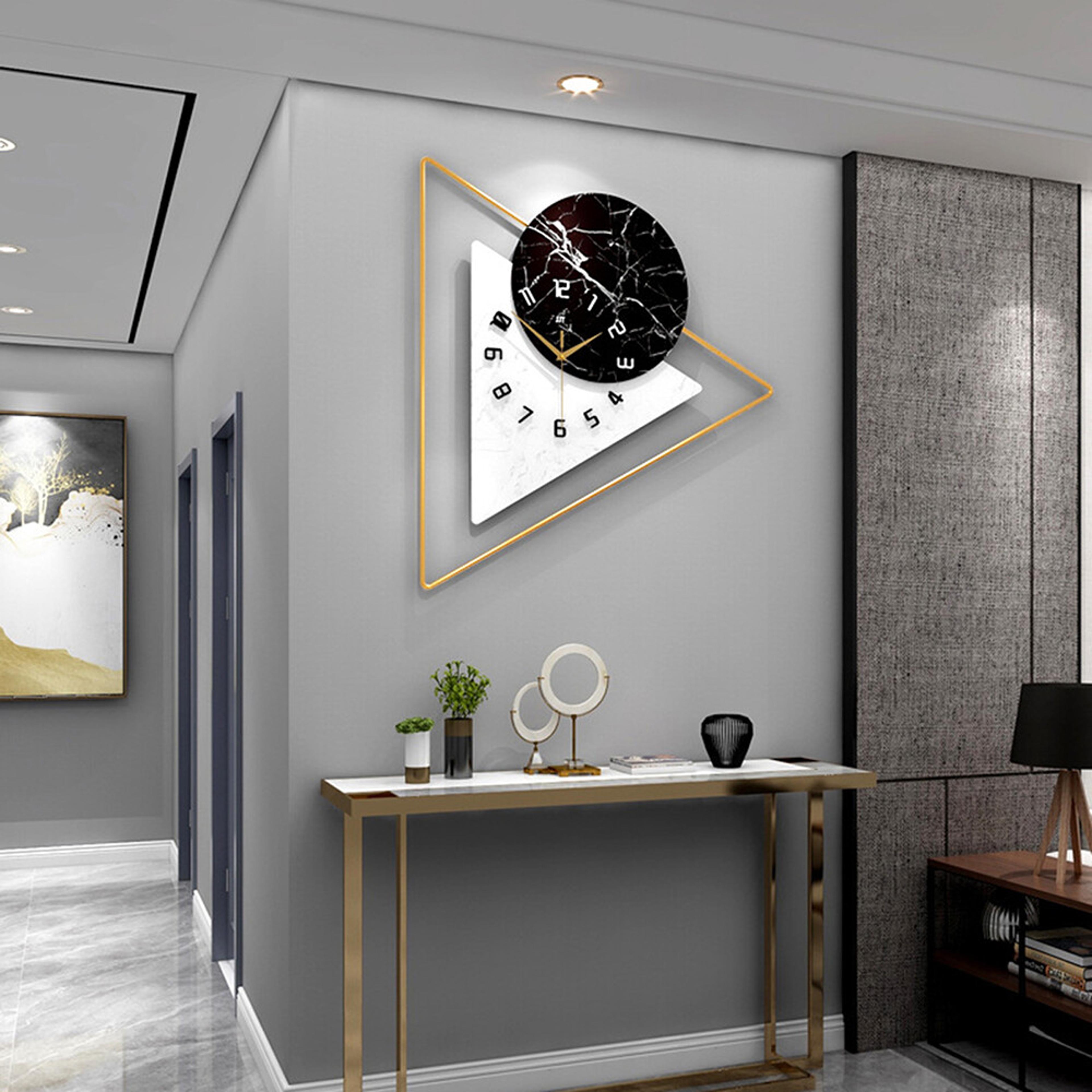 silent large wall clock oversized for living room, modern decorative big office clock for home wall decoration