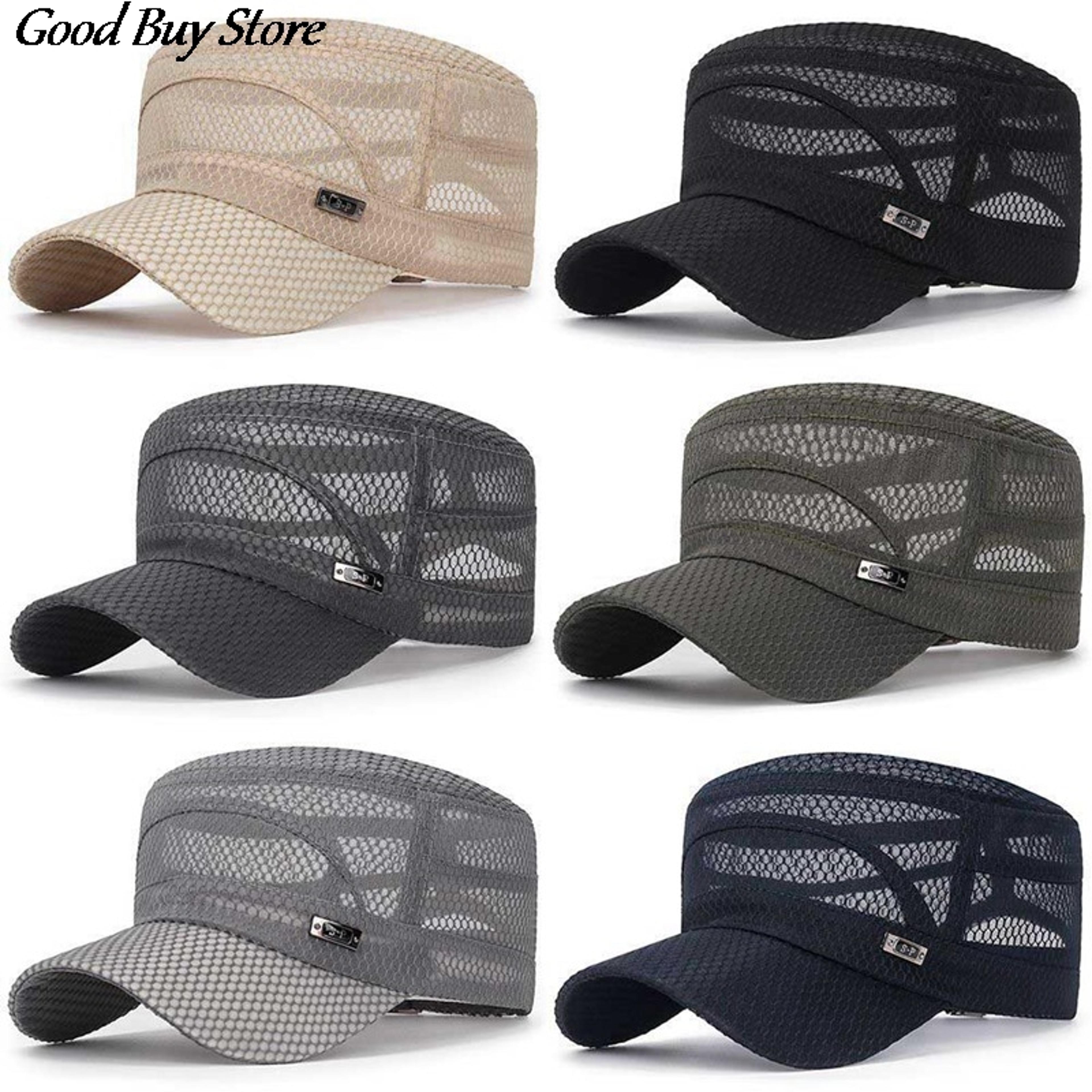 breathable full mesh visors cap men outdoor training snapback hats, summer casual flat caps, lightweight sun hat sports