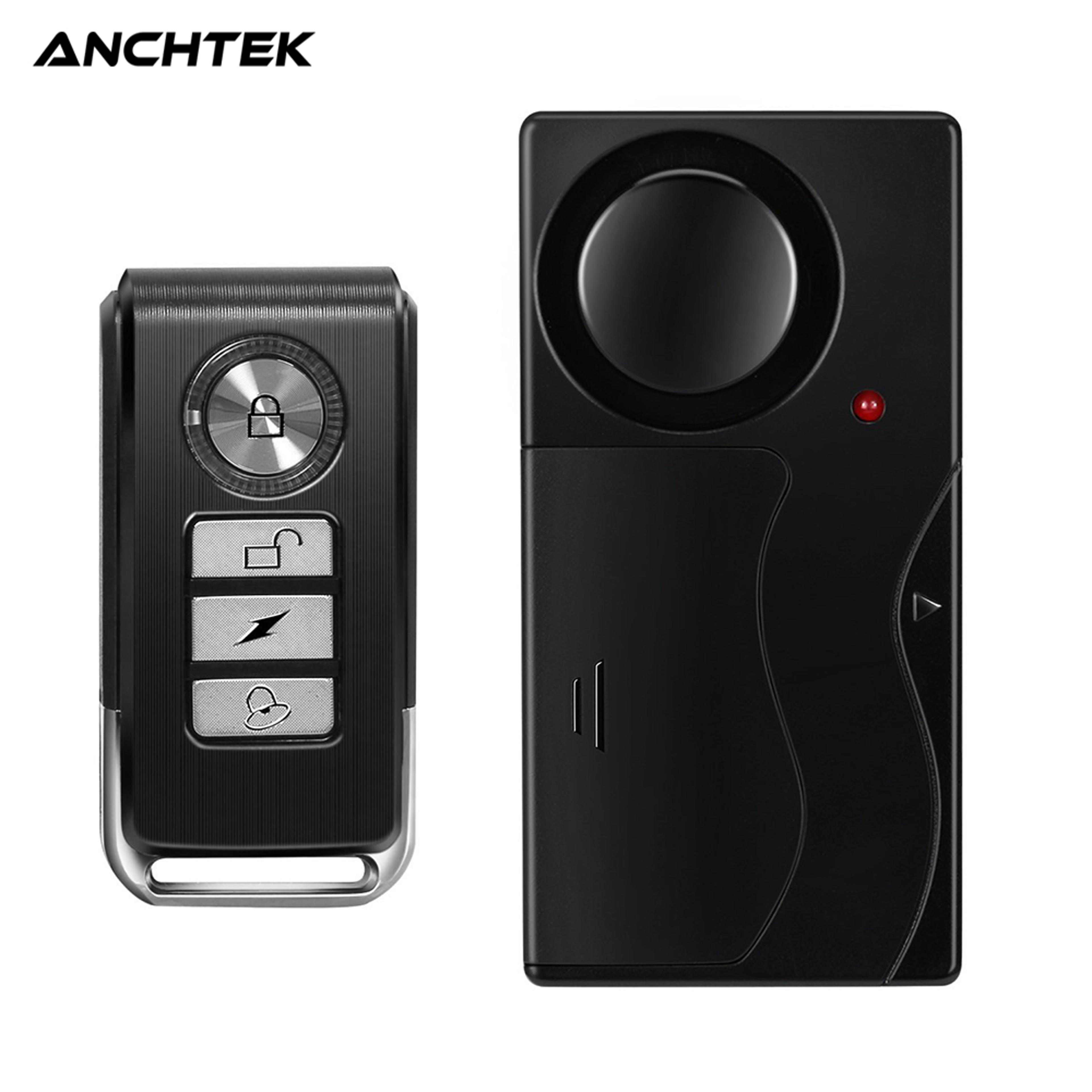 anchtek loud alarm, wireless vibration alarm with remote control, anti-theft alarm for motorcycle, bike security