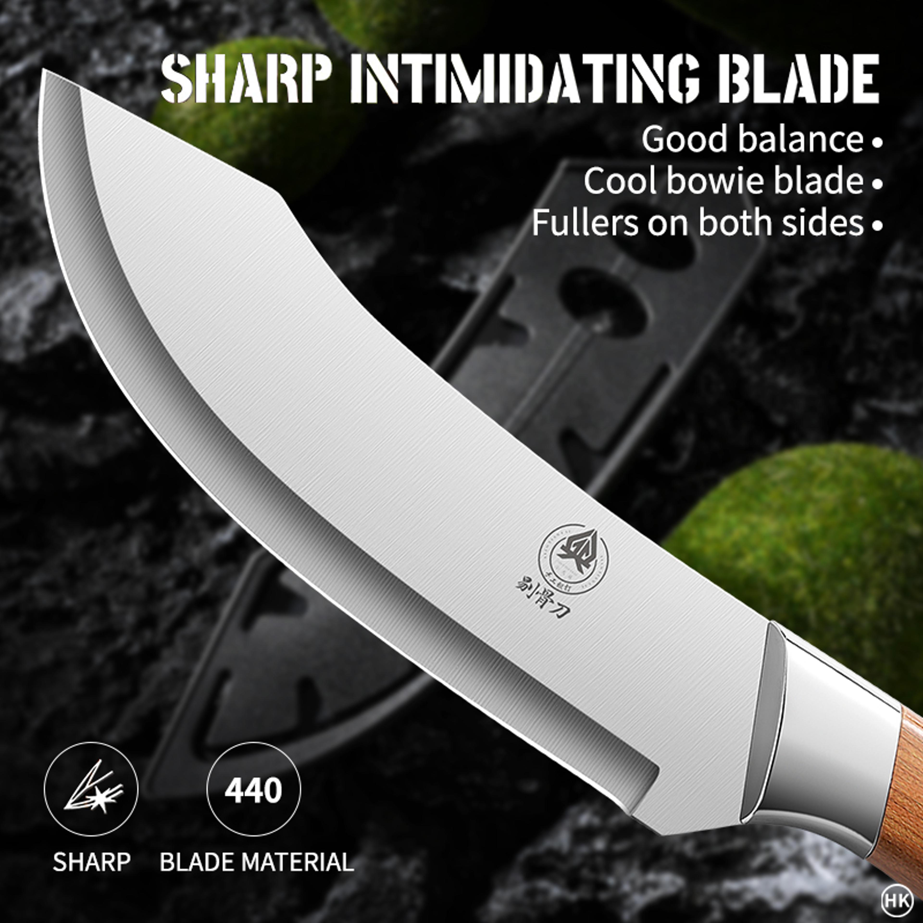Curved Butcher Knife Ultra Sharp Stainless Steel Trimming  Boning Blade 6