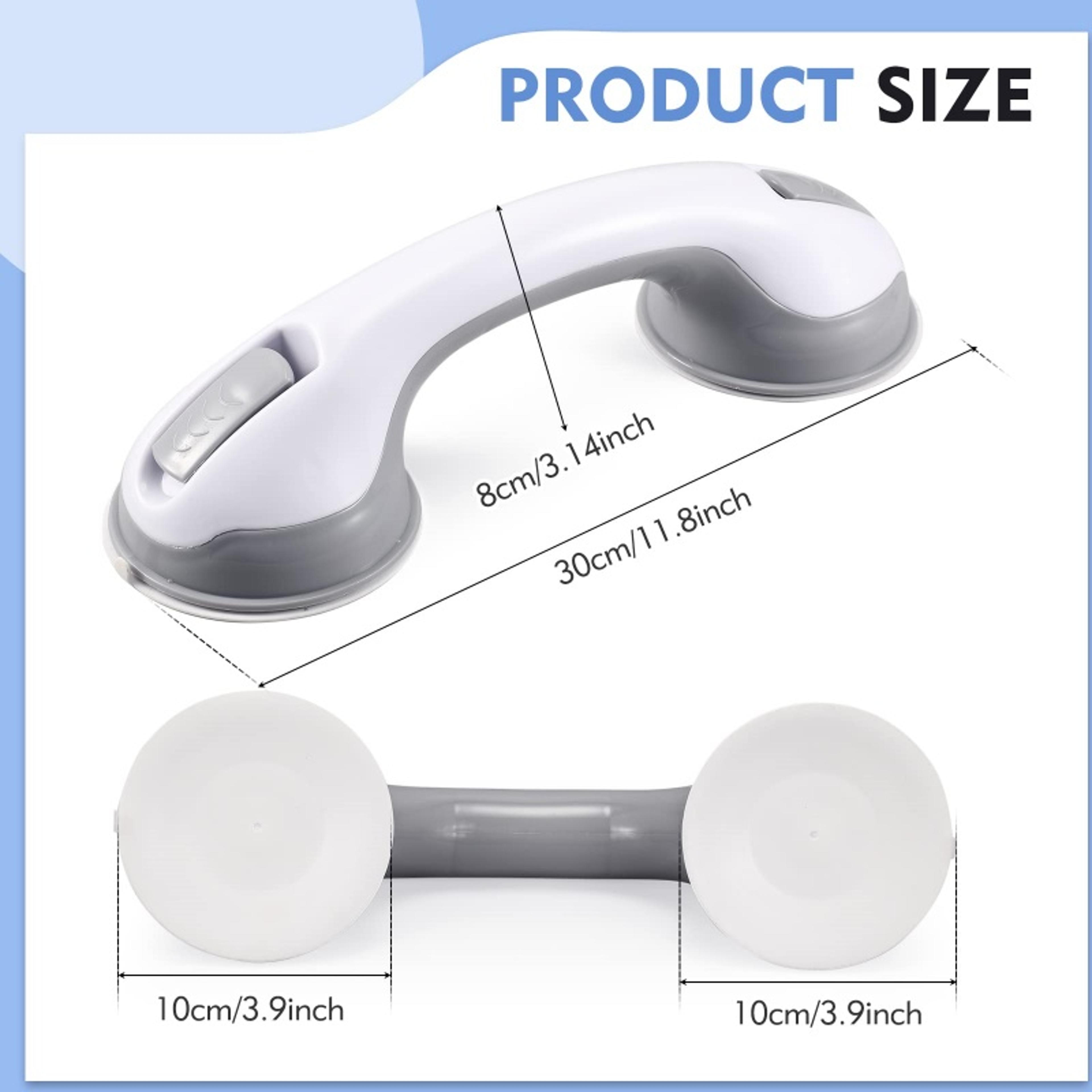 SecureGrip Suction Shower Grab Bars No Drill Bathroom Safety Handles For Seniors  Kids 2