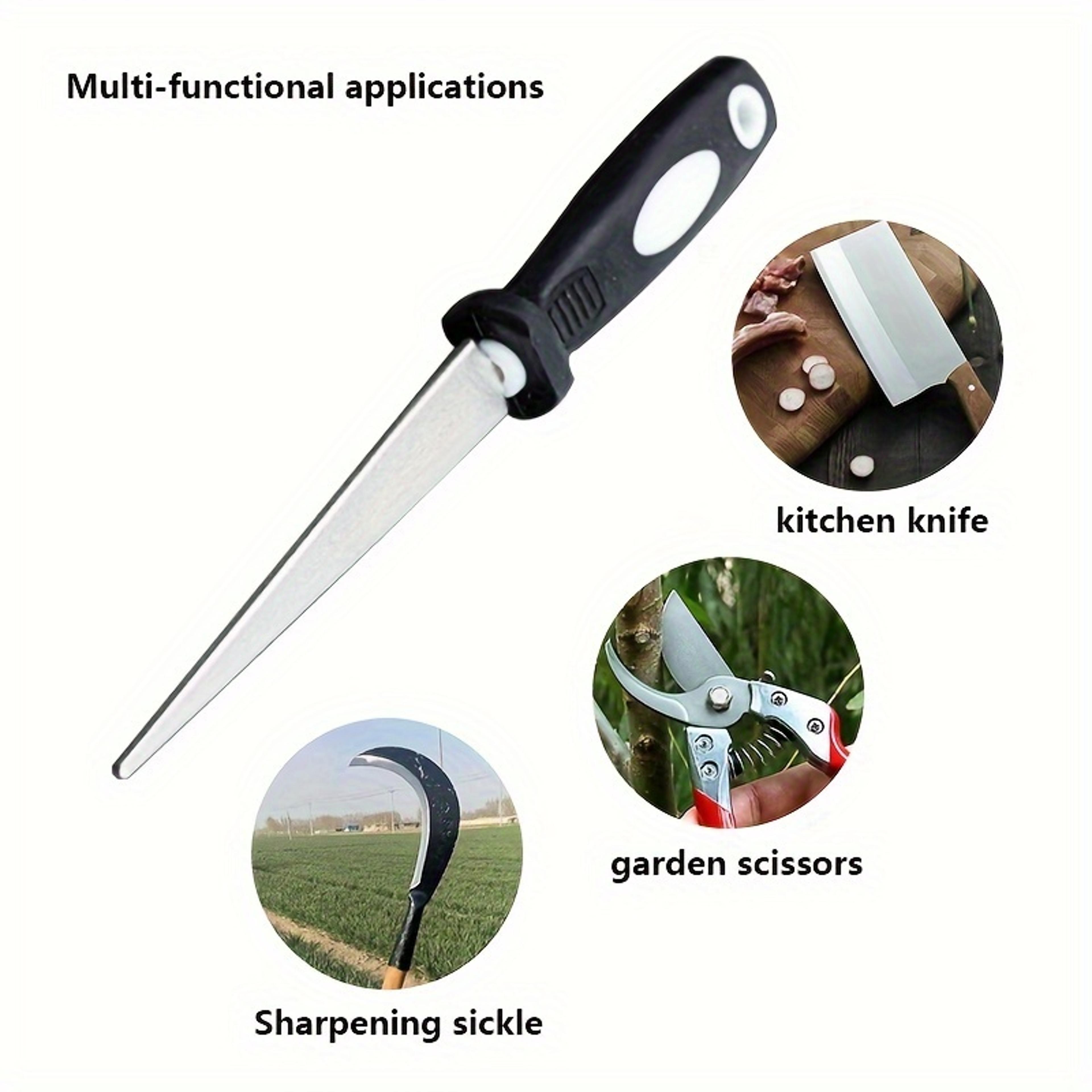 Premium Metal Dual Sided Diamond Sharpener  Garden Tool Sharpener For Scissors Pruners  Blades 3