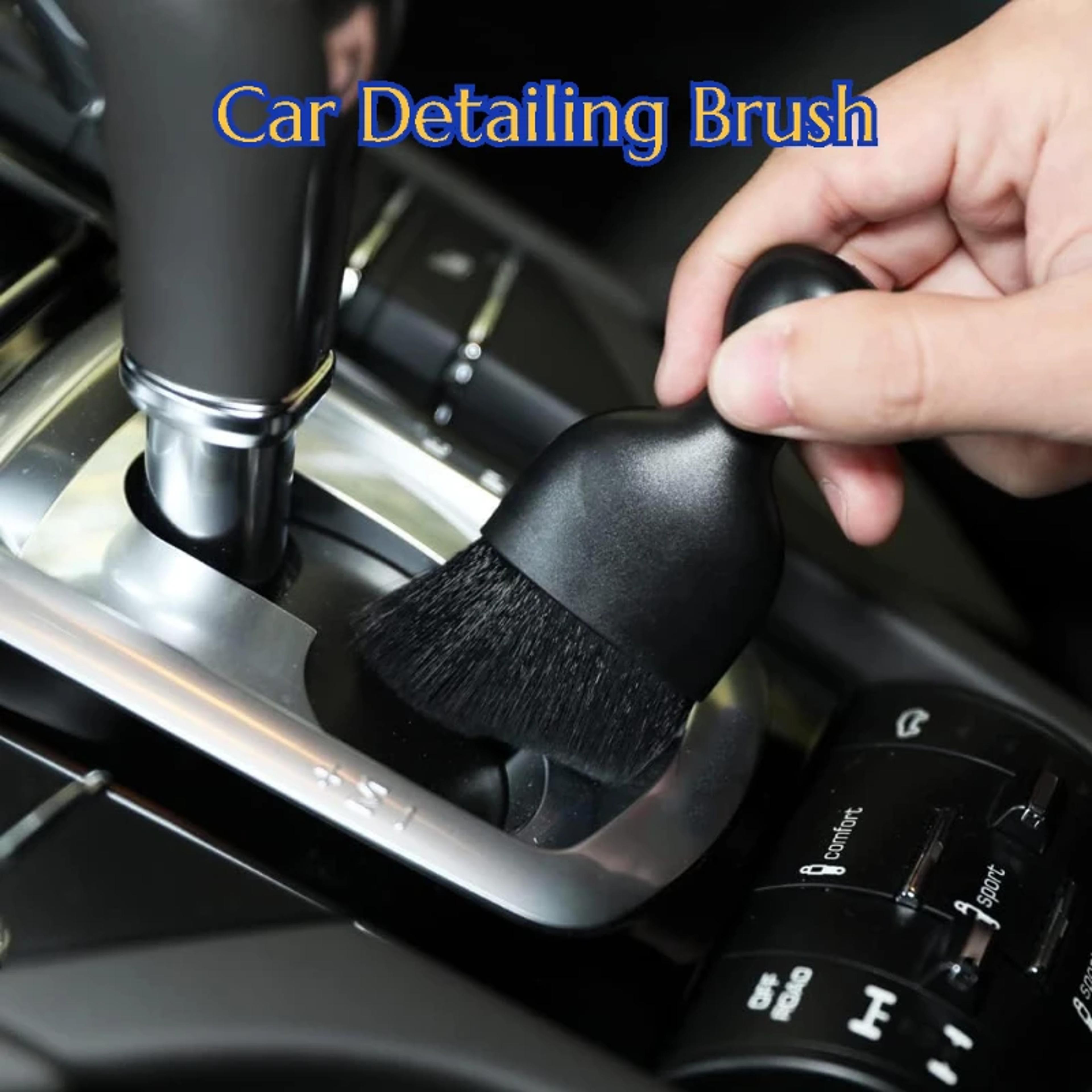 Premium Interior Cleaning Set Soft Bristle Car Detailing Brush Pair For Dashboards  Vents 3