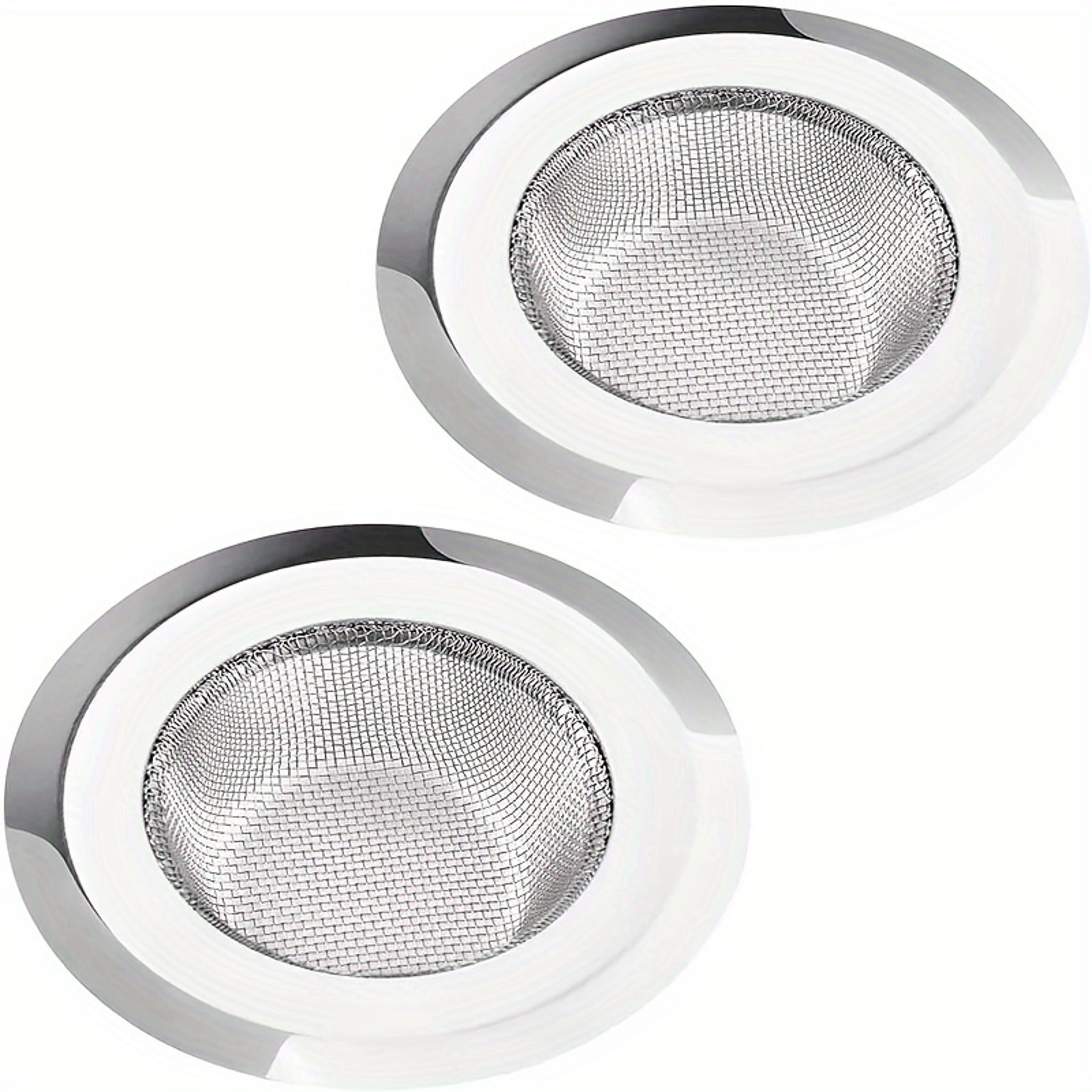 FlowGuard Stainless Steel Kitchen Sink Strainer Set Wide Rim Food Catchers 4