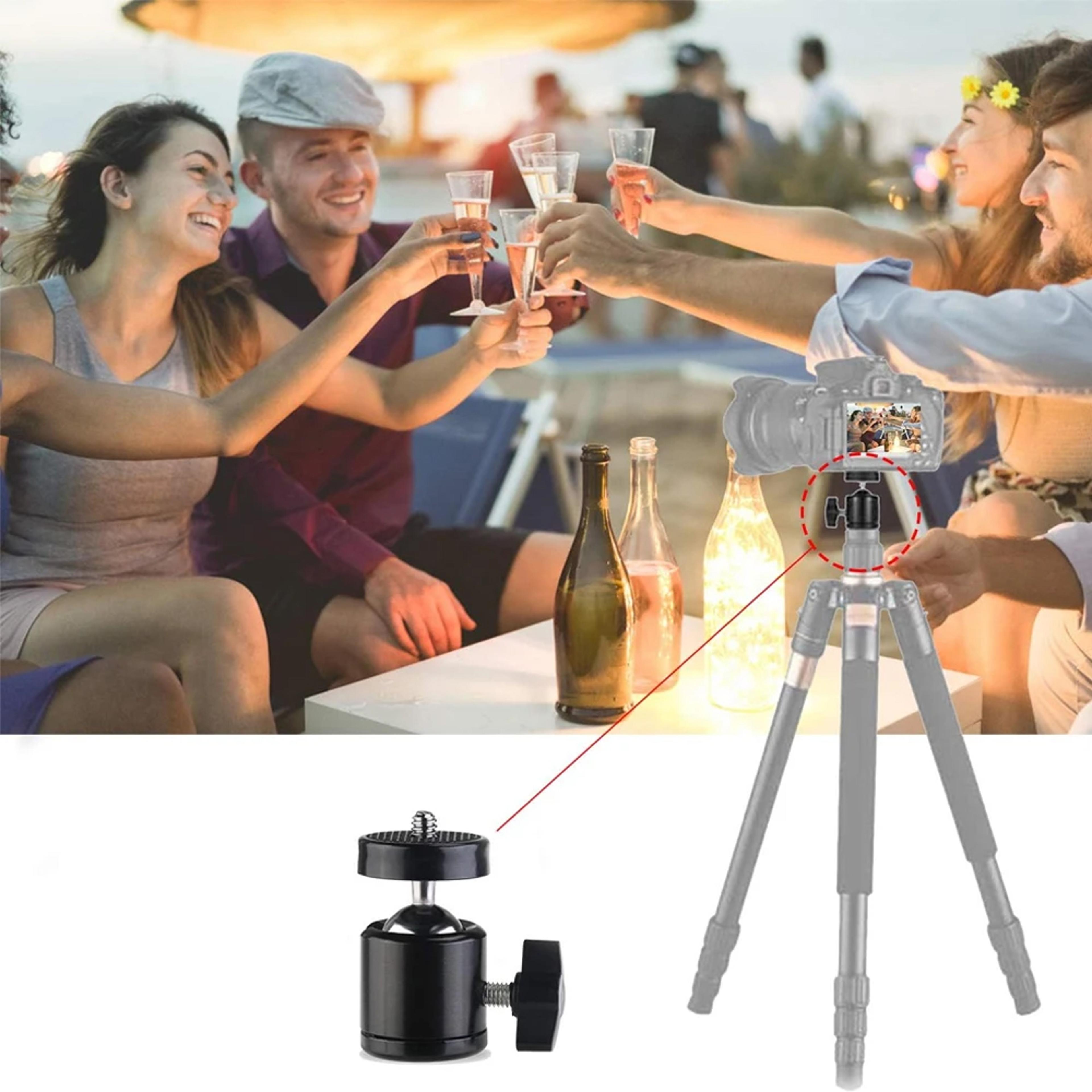 rotatable mini ball head tripod mount adapter universal dslr & phone accessory
