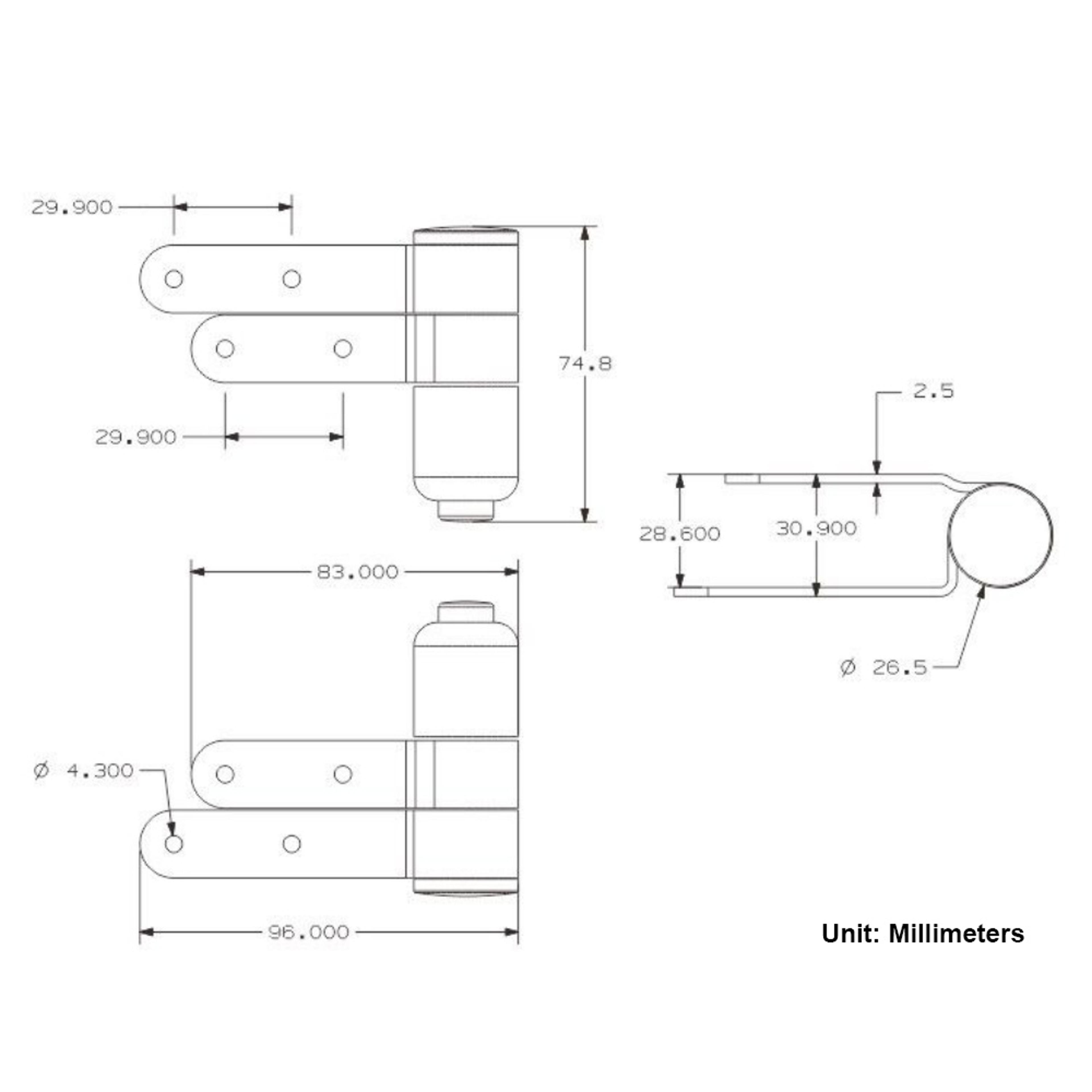 Universal Stainless Steel Toilet Seat Hinge Replacement Kit Adjustable Toilet Cover Mounting Connec 2