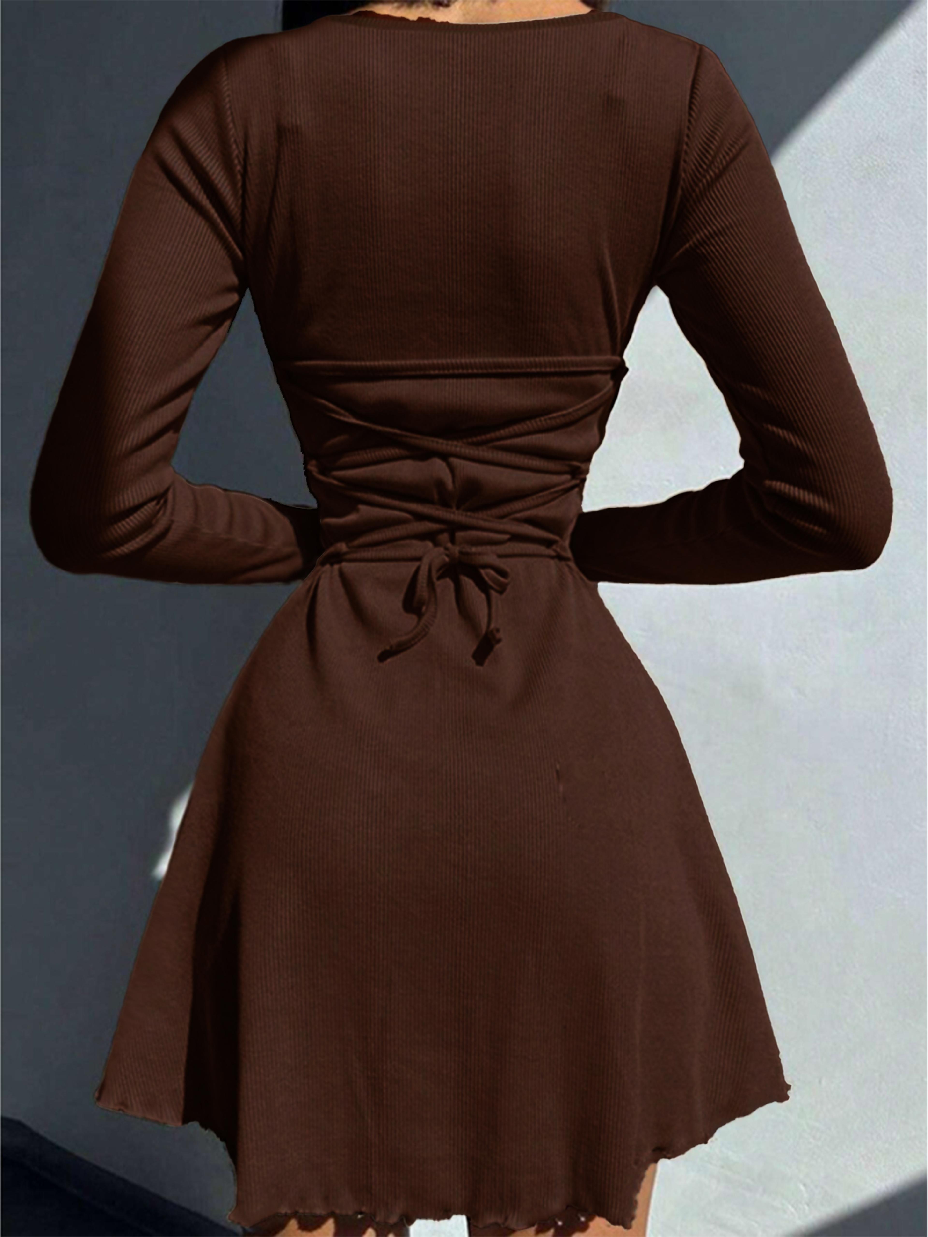 Elegant Long Sleeve Bodycon Mini Dress For Parties  Club Nights 5