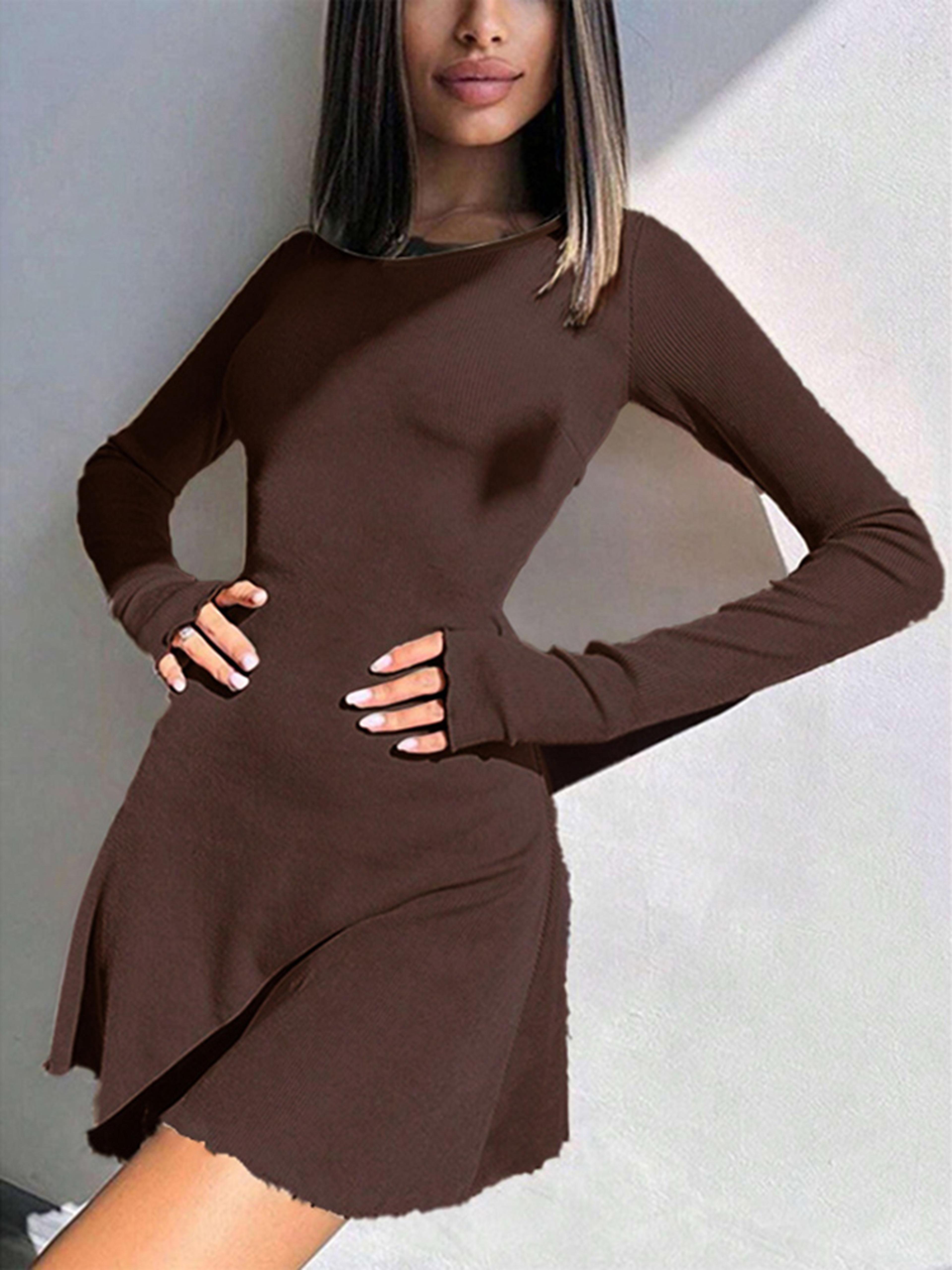 Elegant Long Sleeve Bodycon Mini Dress For Parties  Club Nights 8