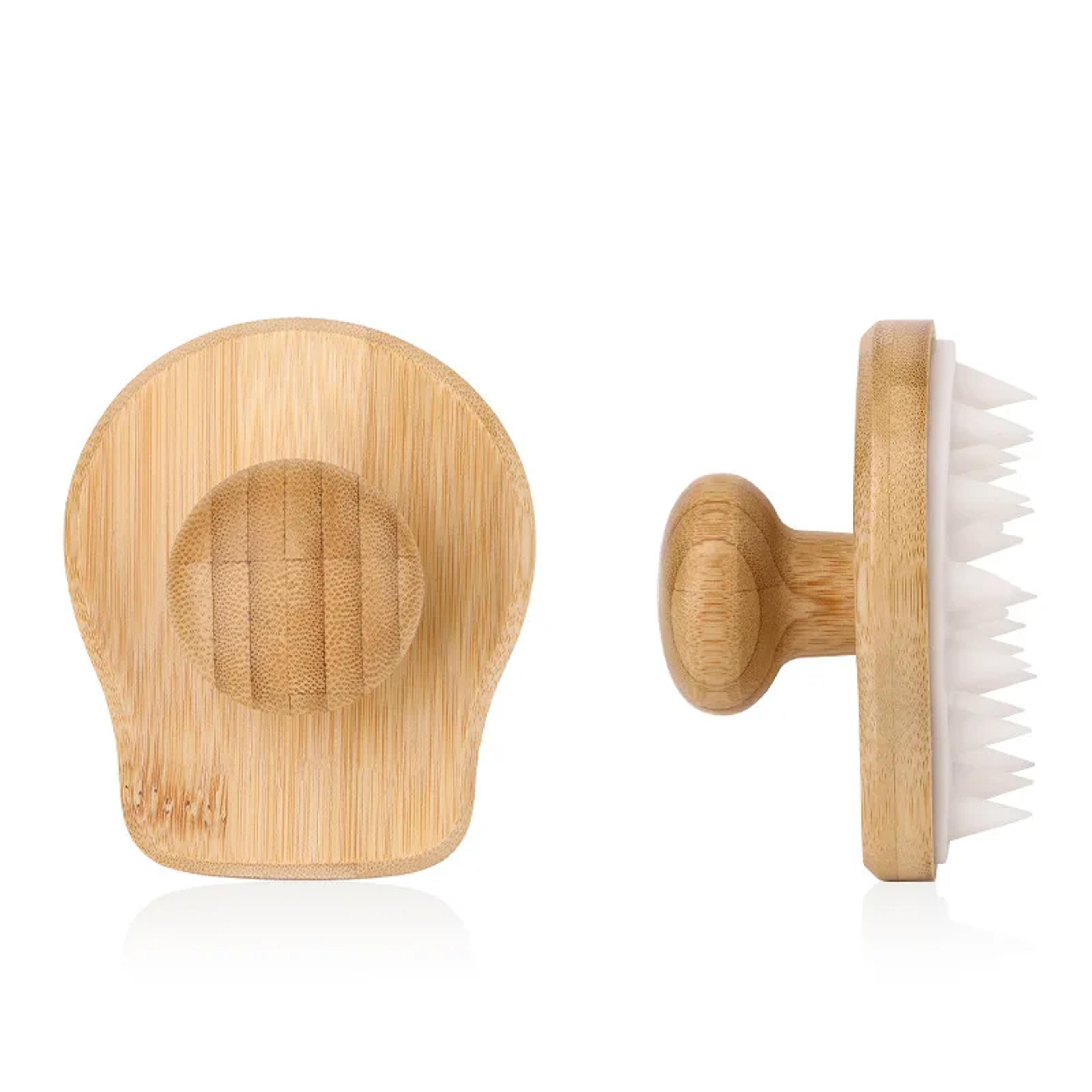 Bamboo Scalp Massage Shampoo Brush For Deep Cleansing  Hair Care 3