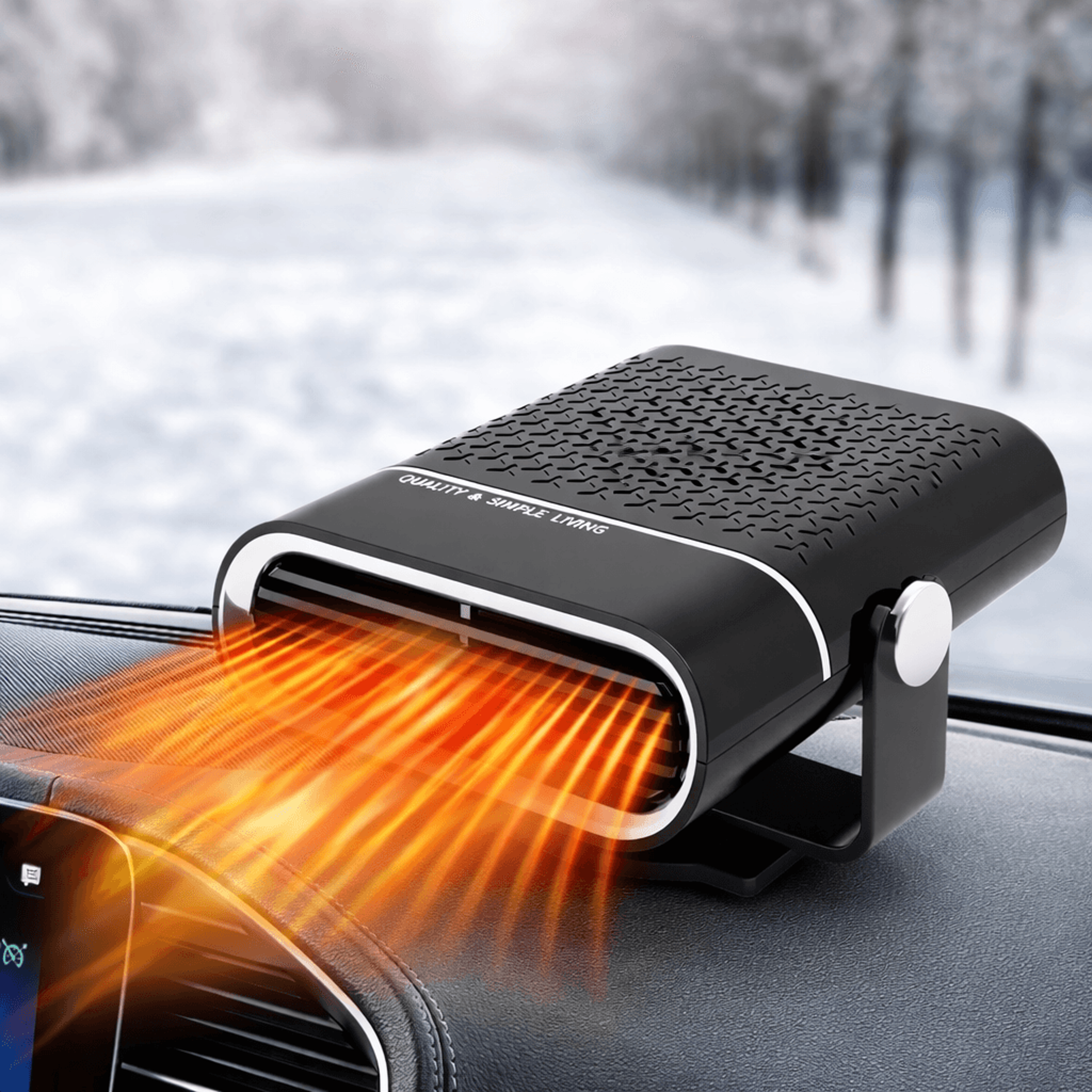 portable car heater windshield, automatic defogging defrost fast heater for car and household electric use