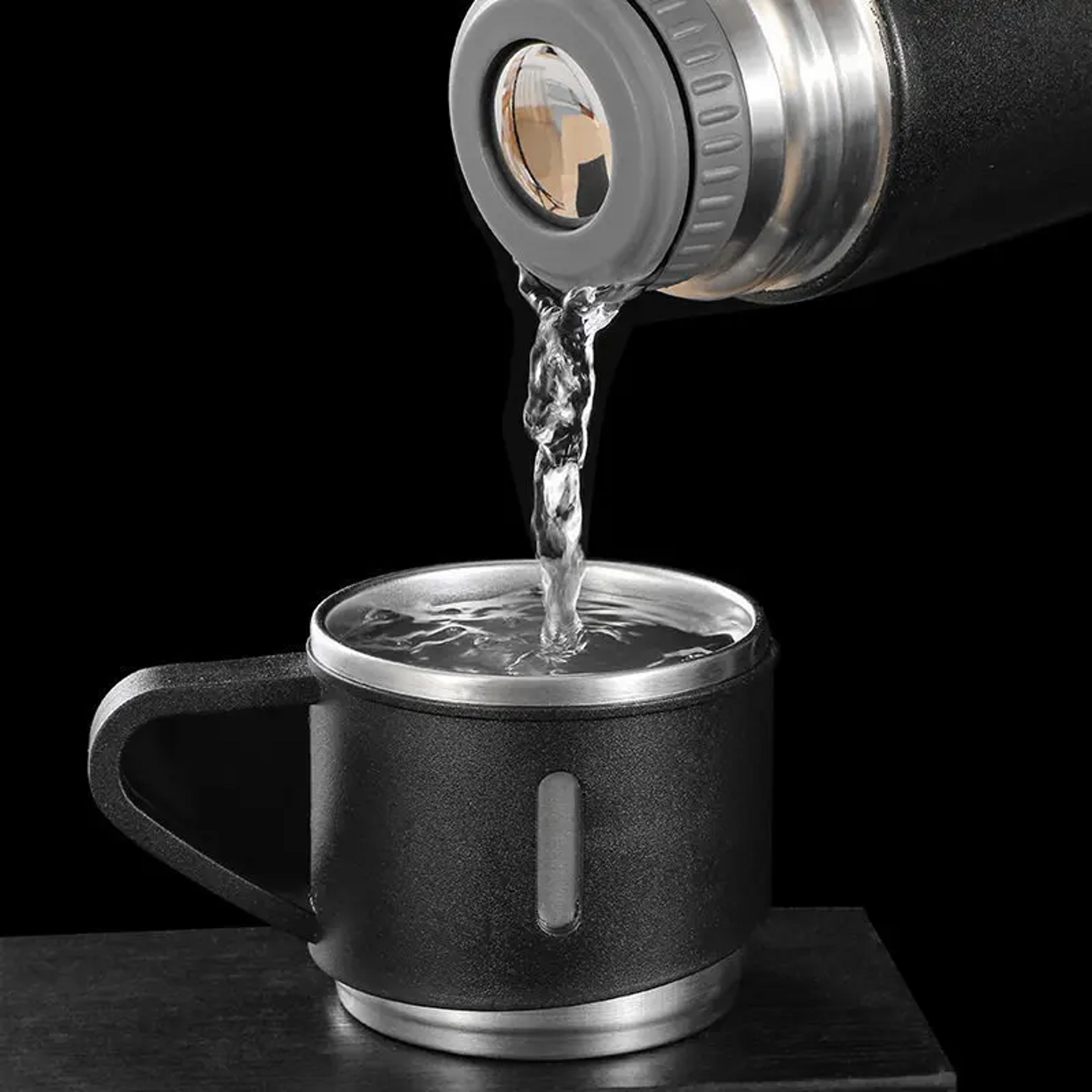 stainless steel vacuum flask office bottle, business style thermos, outdoor hot water thermal insulation