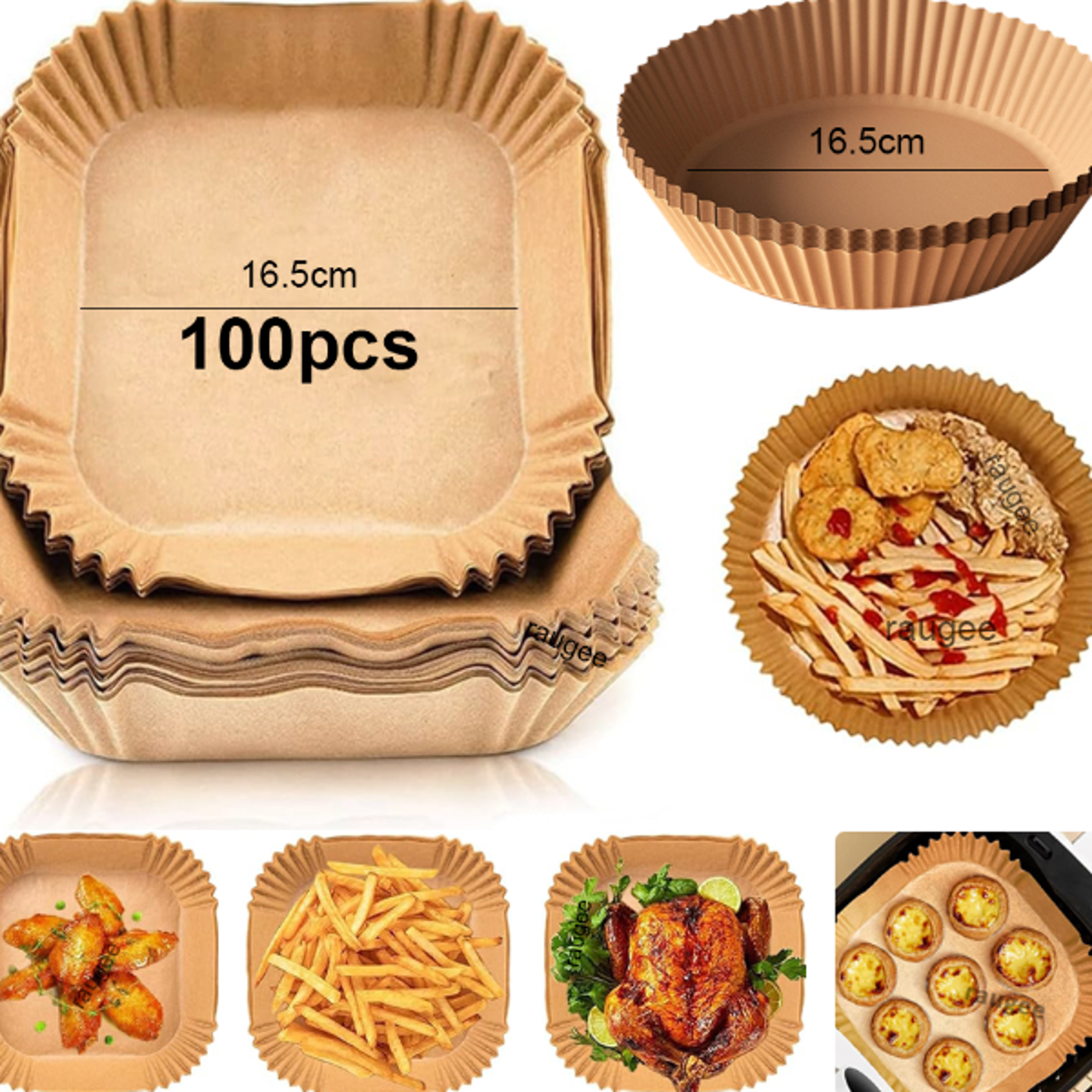 oil proof isolation paper tray, non-stick air fryer baking mat
