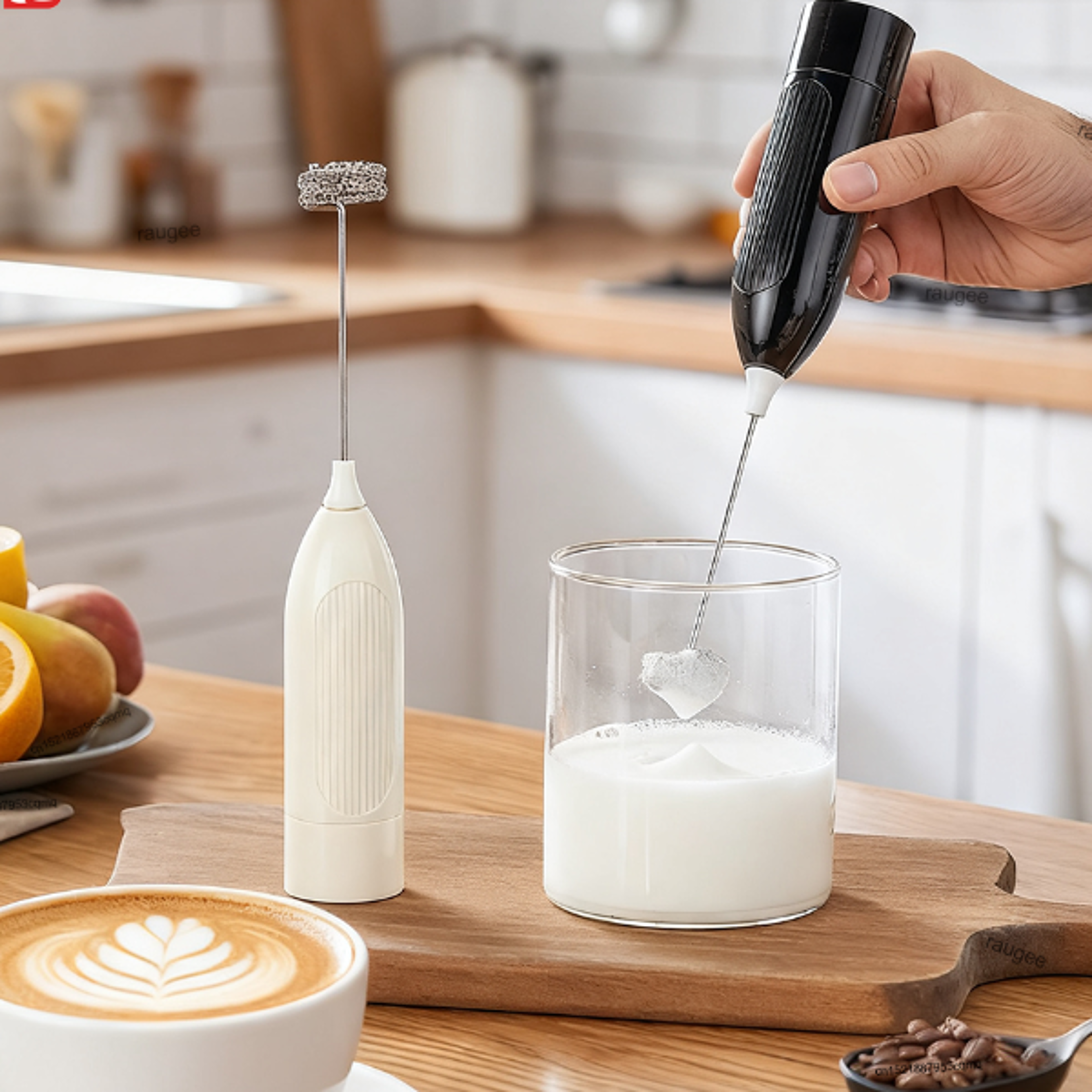 wireless electric milk frother for cappuccino latte, coffee, mini handheld milk foam machine, electric egg beater coffee