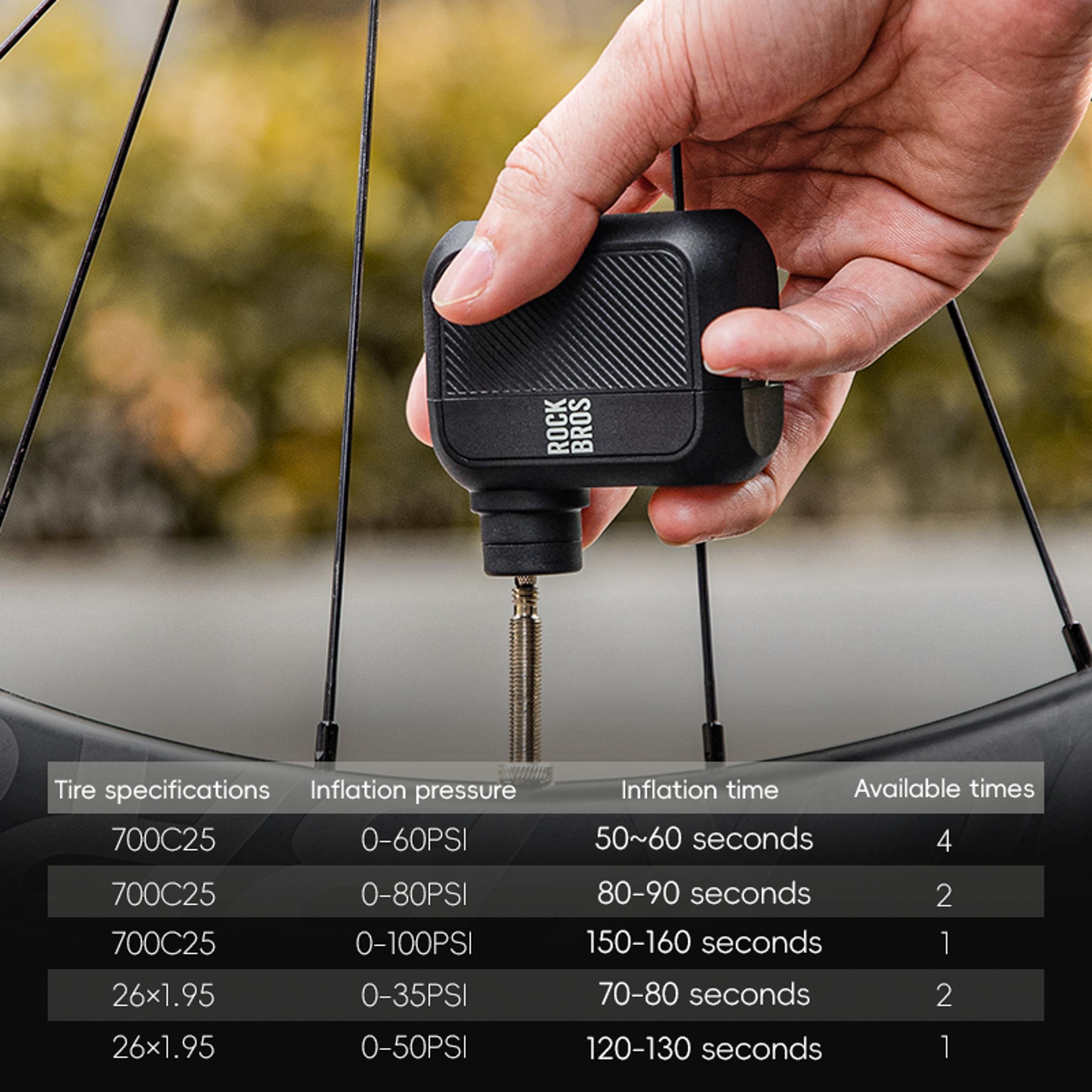 Rechargeable Portable Mini Electric Bicycle Pump MTB Road Air Inflator Bike Pump For AV FV Valve 0