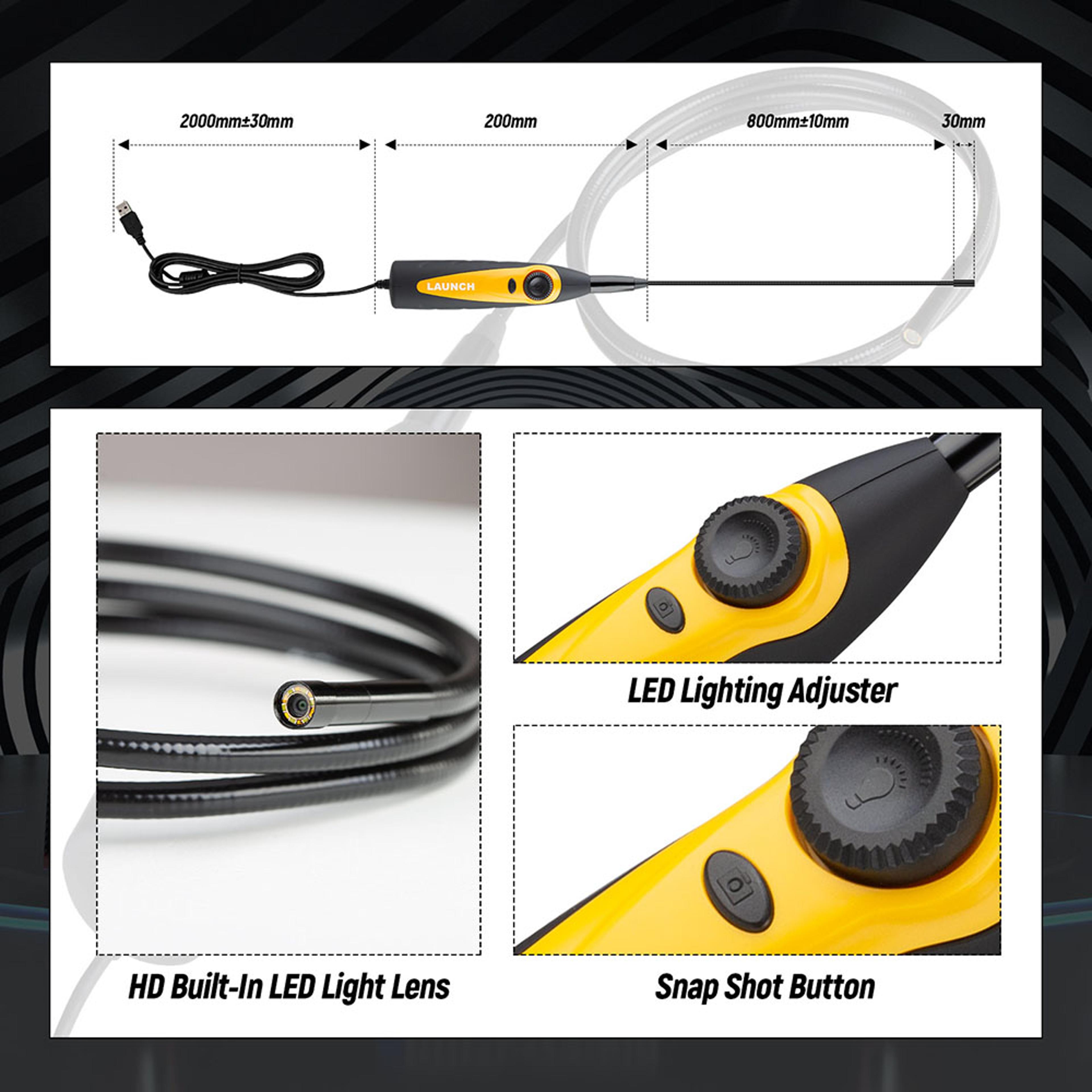 Flexible Endoscope Videoscope Camera Waterproof For Launch X431 Scanners 5
