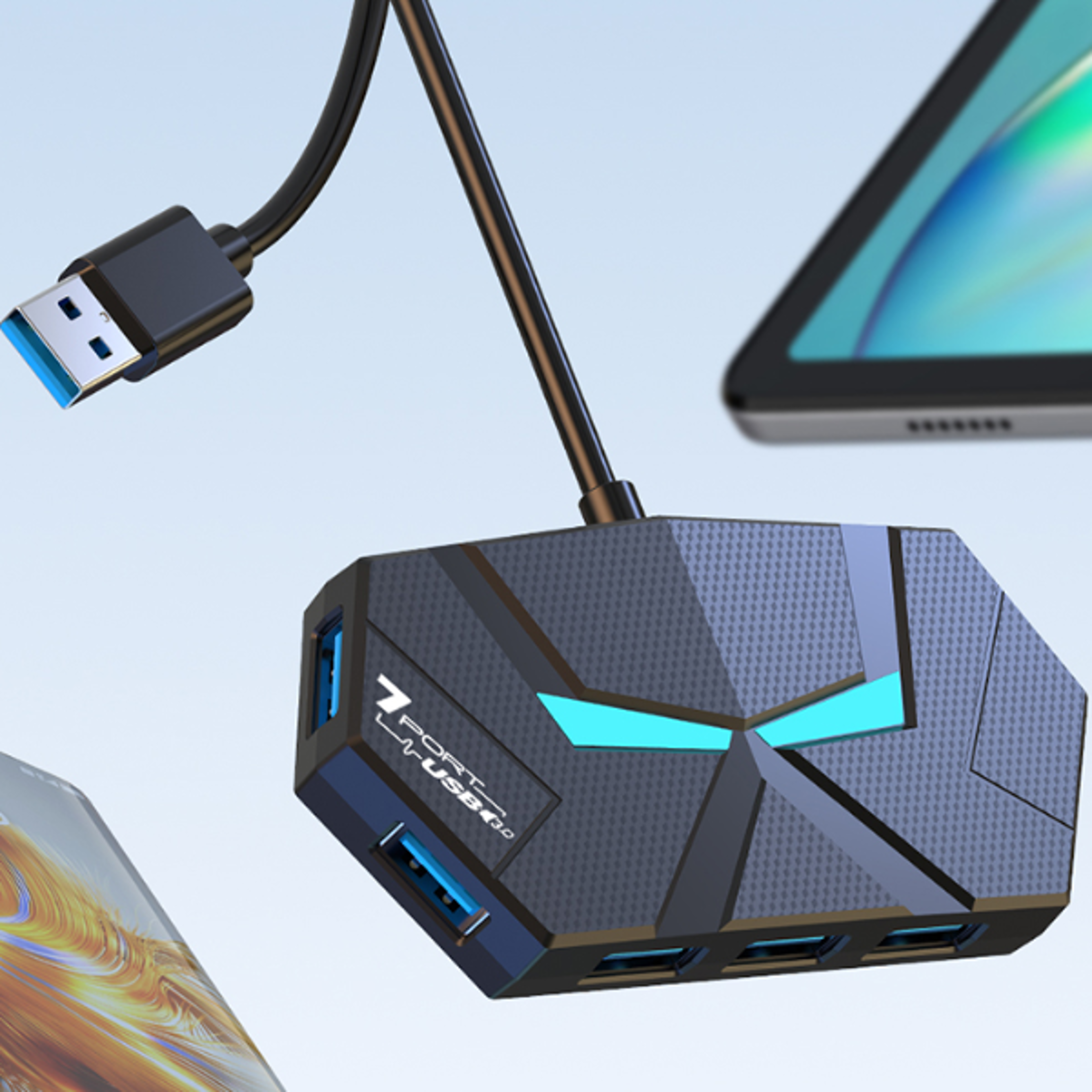 usb 3.0 hub, usb docking station, high-speed transmission adapter