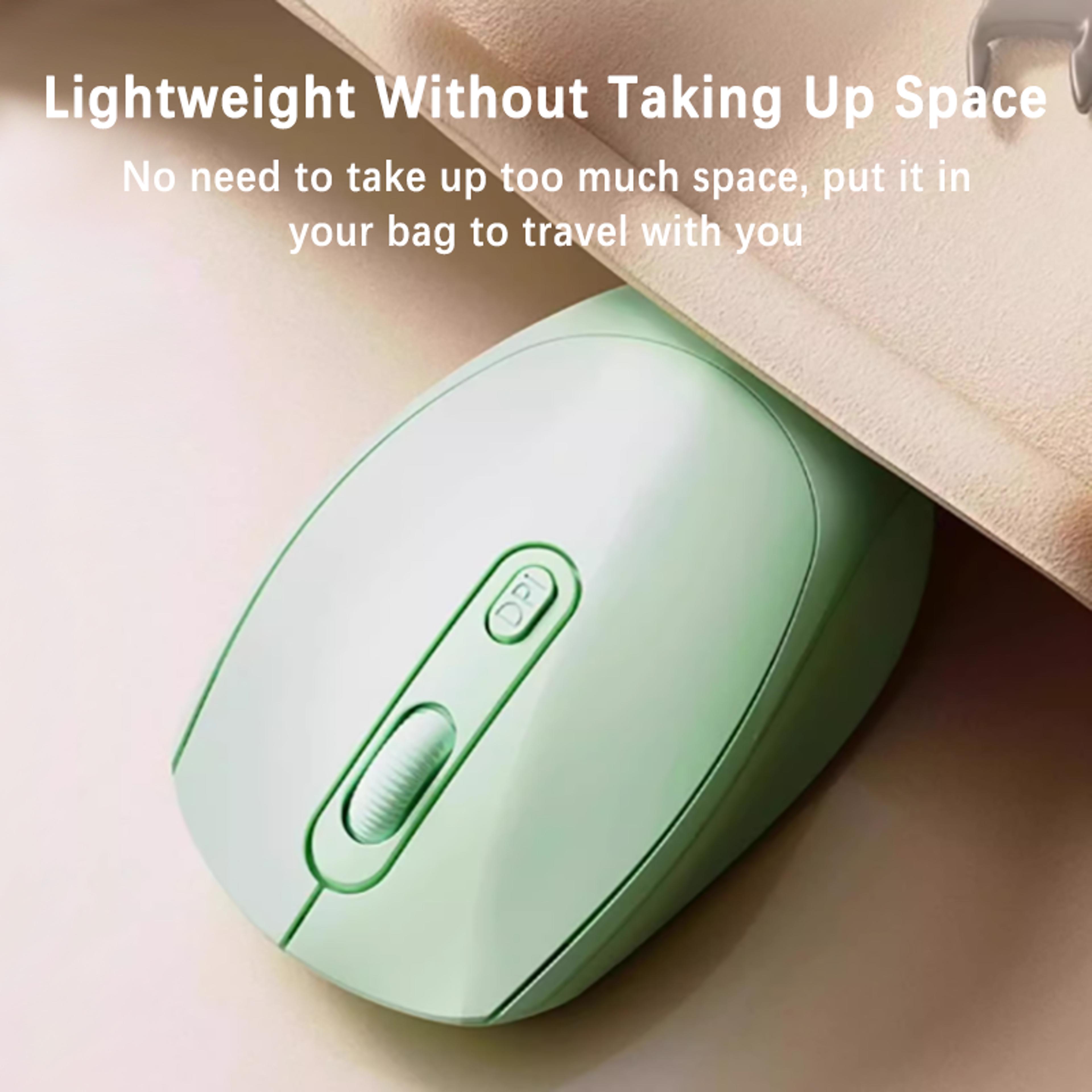 bluetooth-compatible ergonomic wireless mouse with dual mode, usb receiver for laptop pc notebook