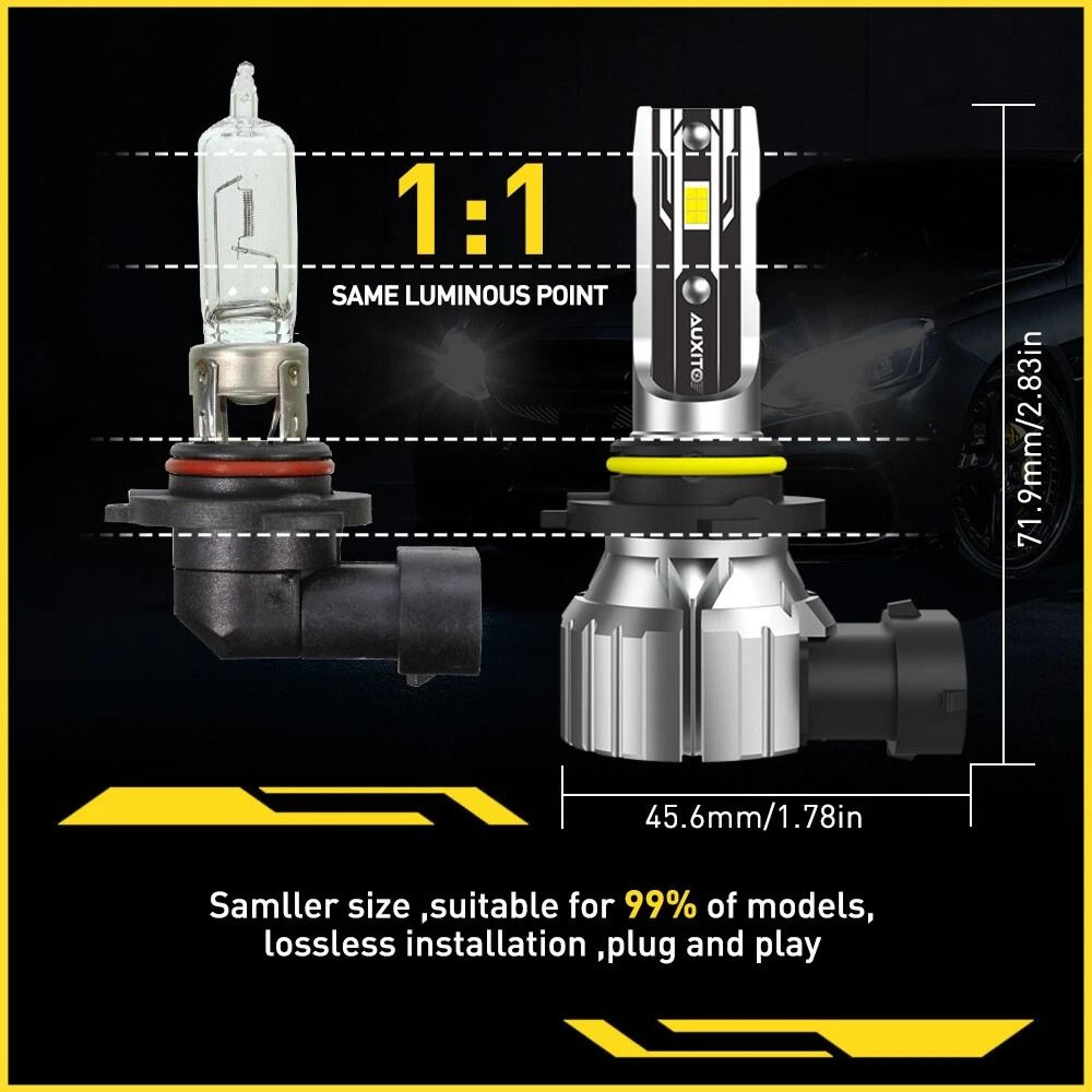 LED Headlight Kit High BeamLow Beam Brighter Than Halogen Waterproof Long Life 1