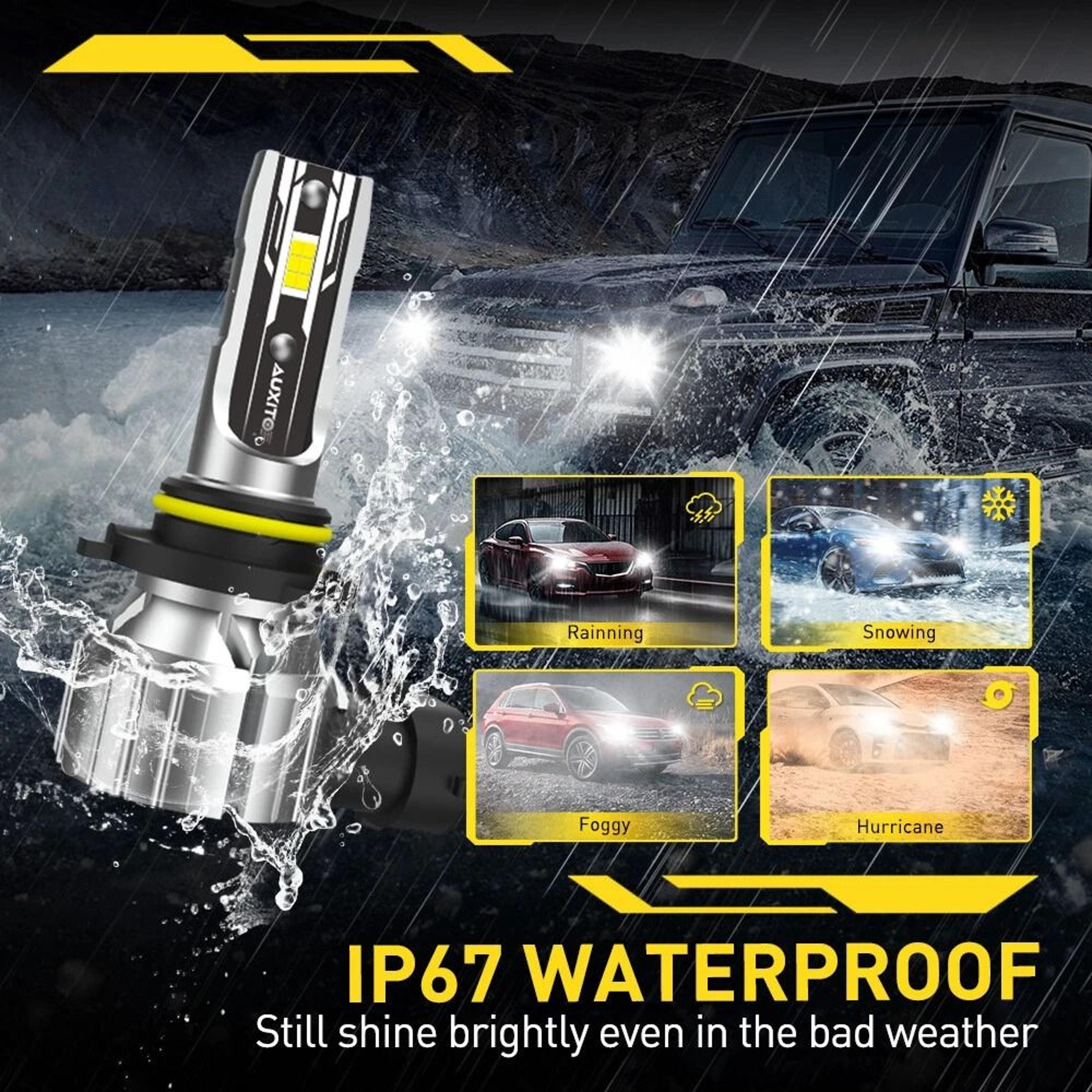 LED Headlight Kit High BeamLow Beam Brighter Than Halogen Waterproof Long Life 2