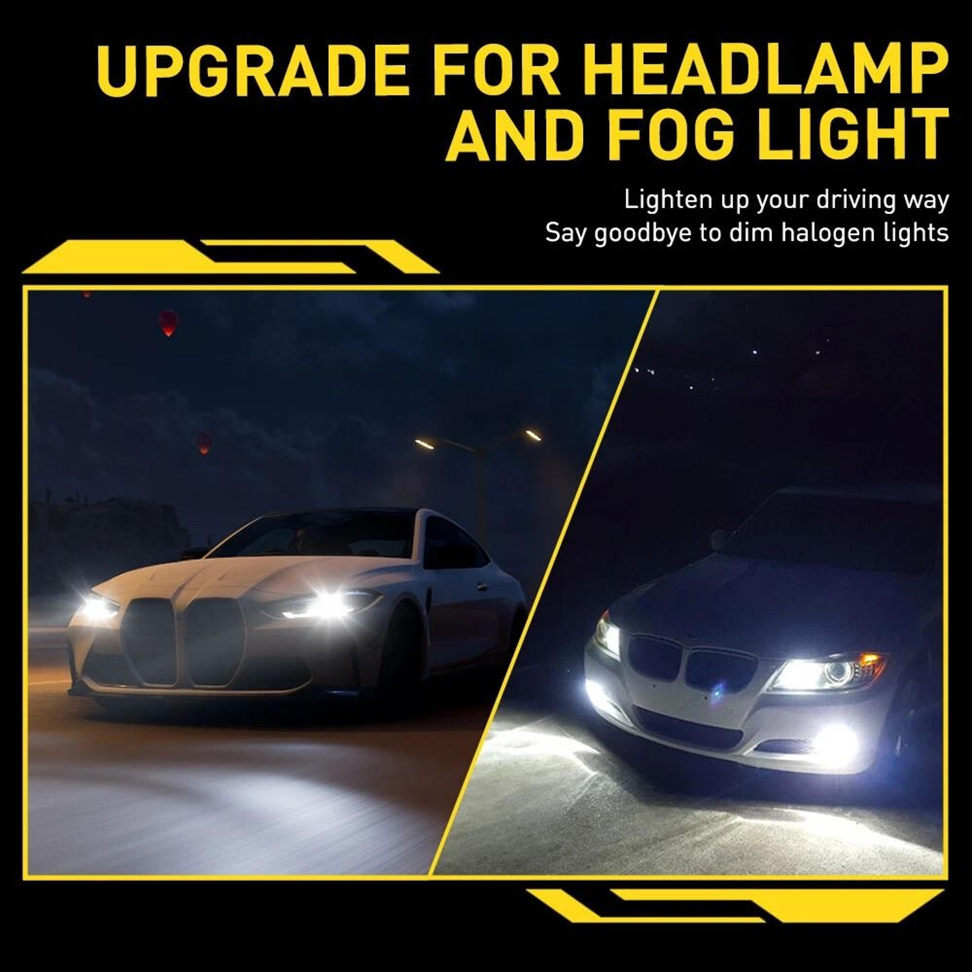 LED Headlight Kit High BeamLow Beam Brighter Than Halogen Waterproof Long Life 4