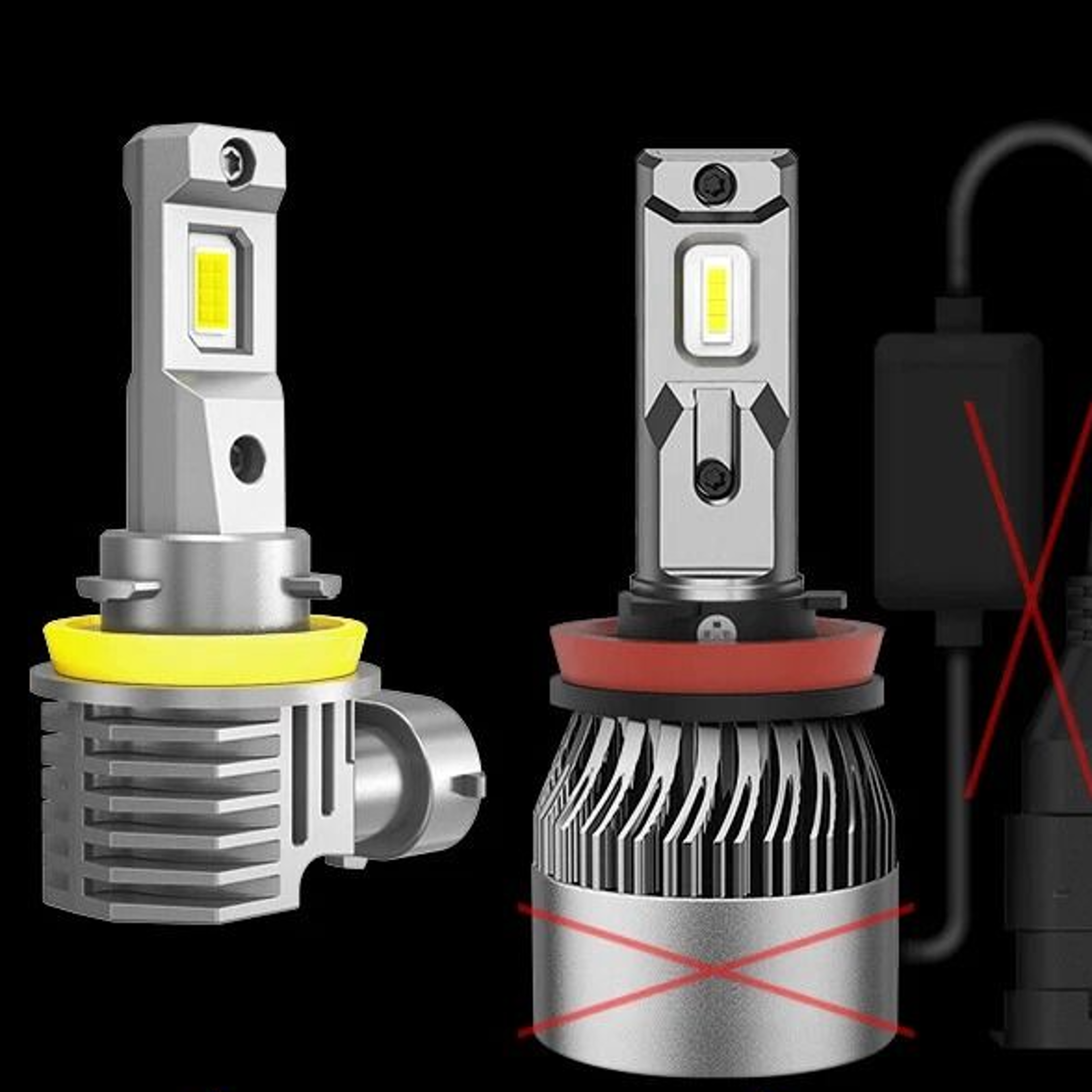 led headlight kit for cars, super bright bulbs, energy-saving, waterproof, high beam fog