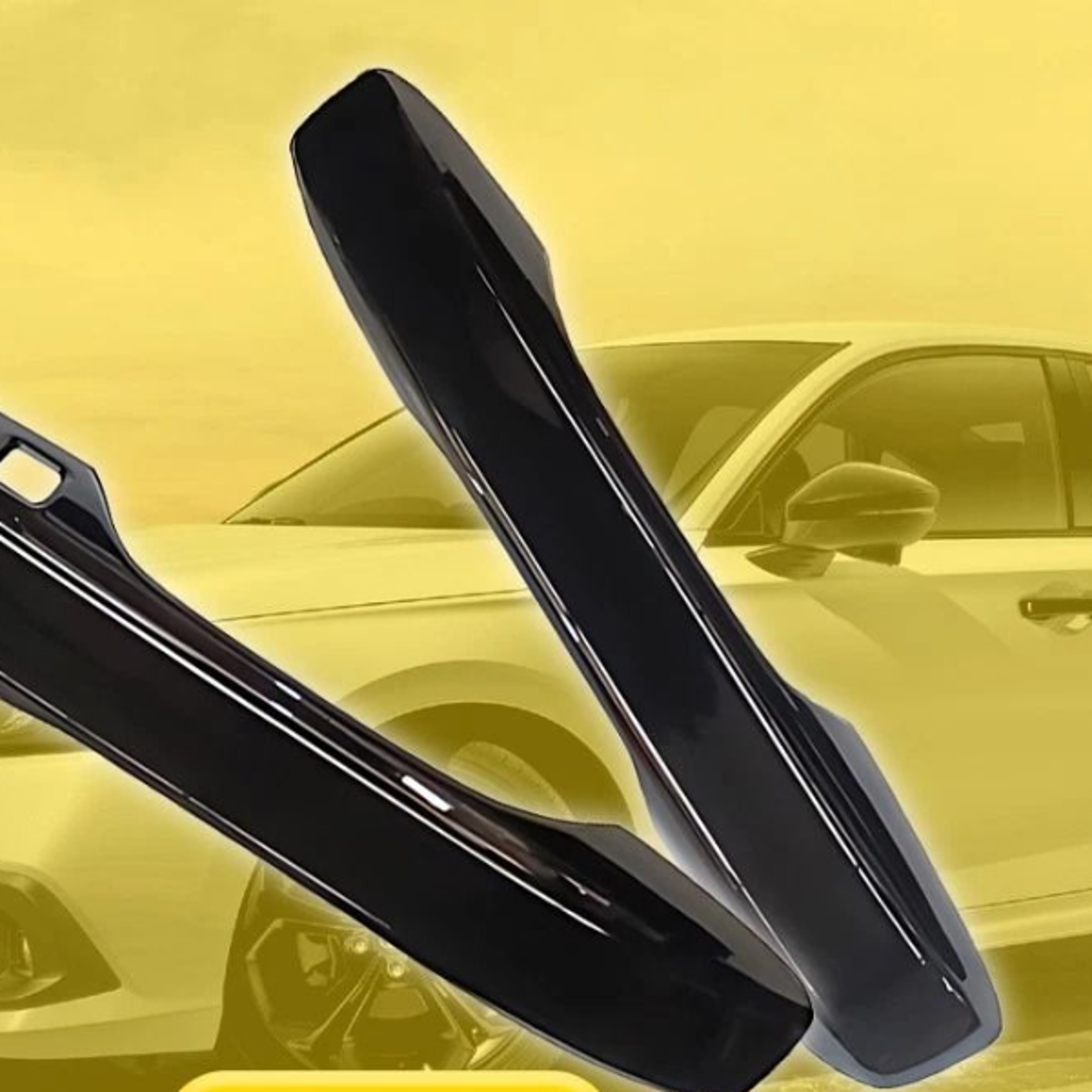 stylish car door handle covers, durable glossy black finish, w/ front smartkey for easy installation and protection