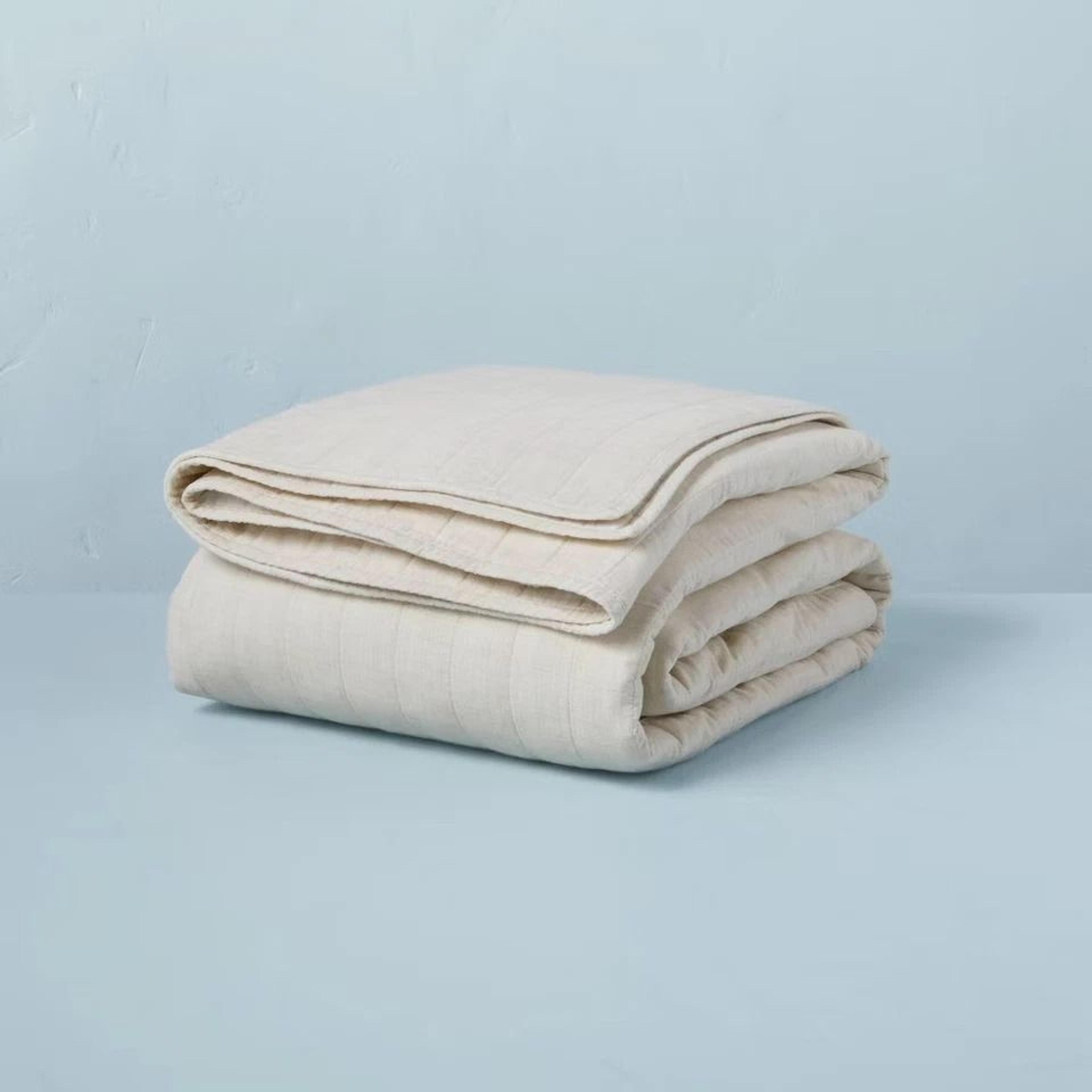 FullQueen Channel Stitch Heathered Quilt Soft Quilted Bedding By Hearth  Hand With Magnolia 2