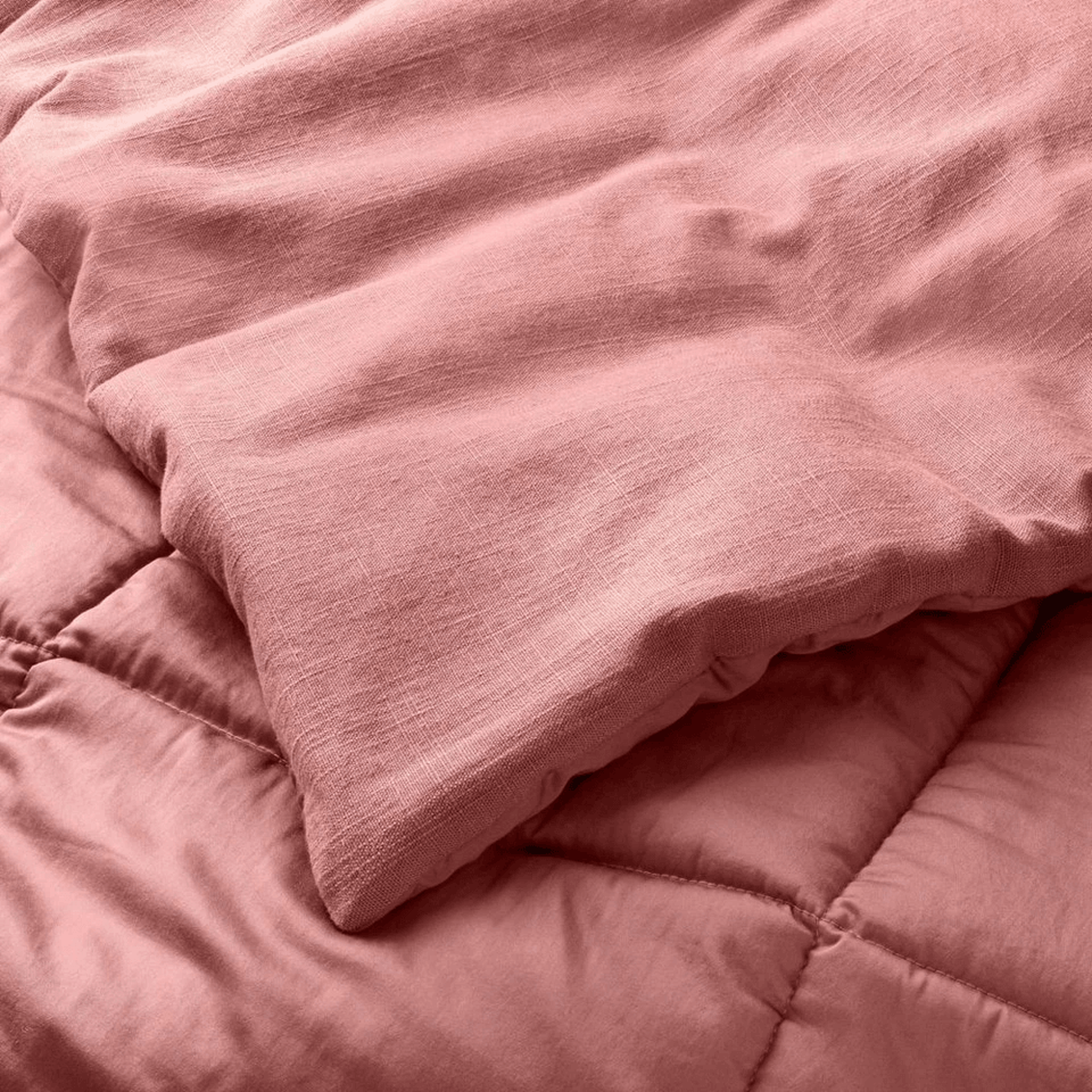 Rose Heavyweight Comforter Set Solid Down Alternative FullQueen Soft Linen Blend MachineWashable 2