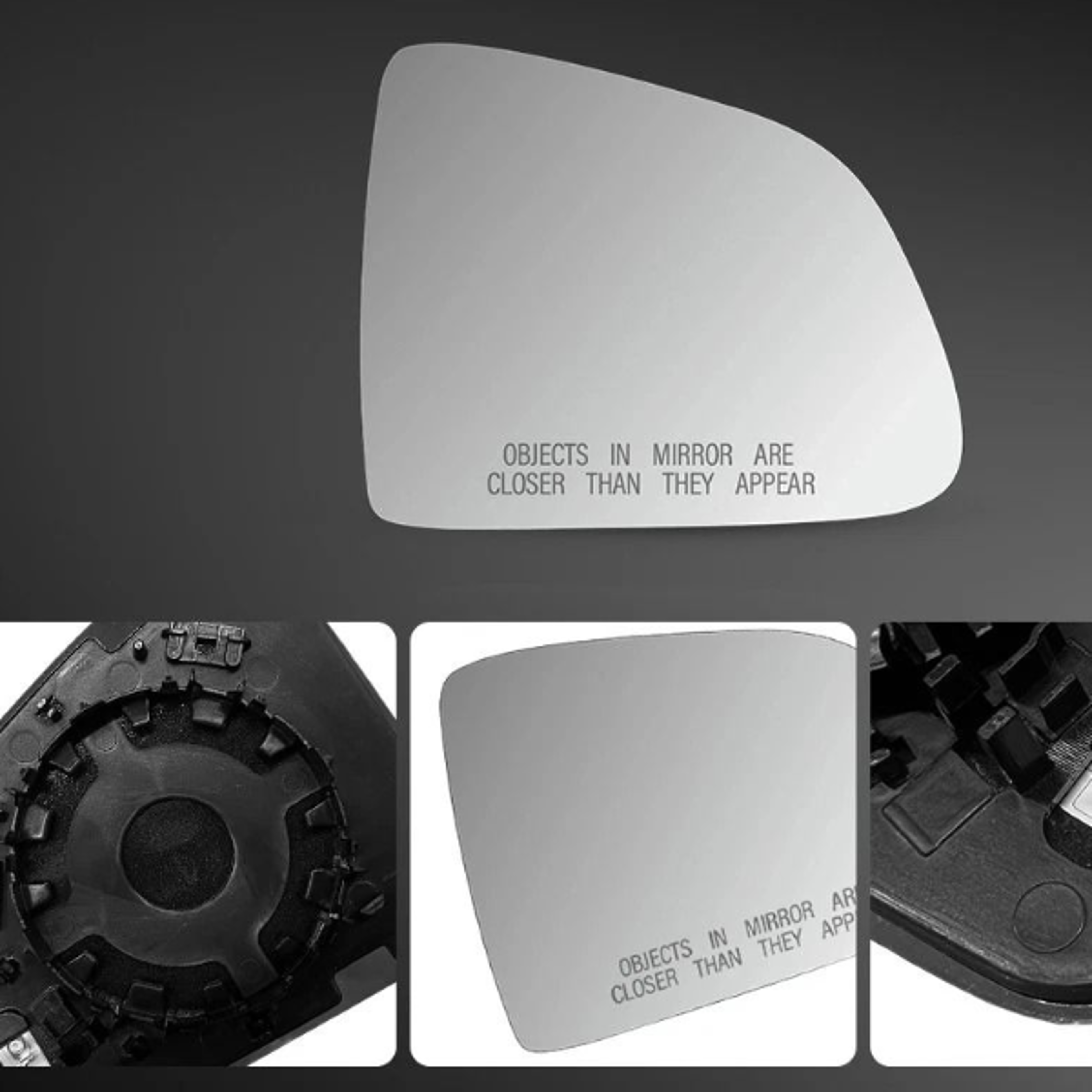 heated passenger right side mirror glass for model y, superior glass, safety improvement