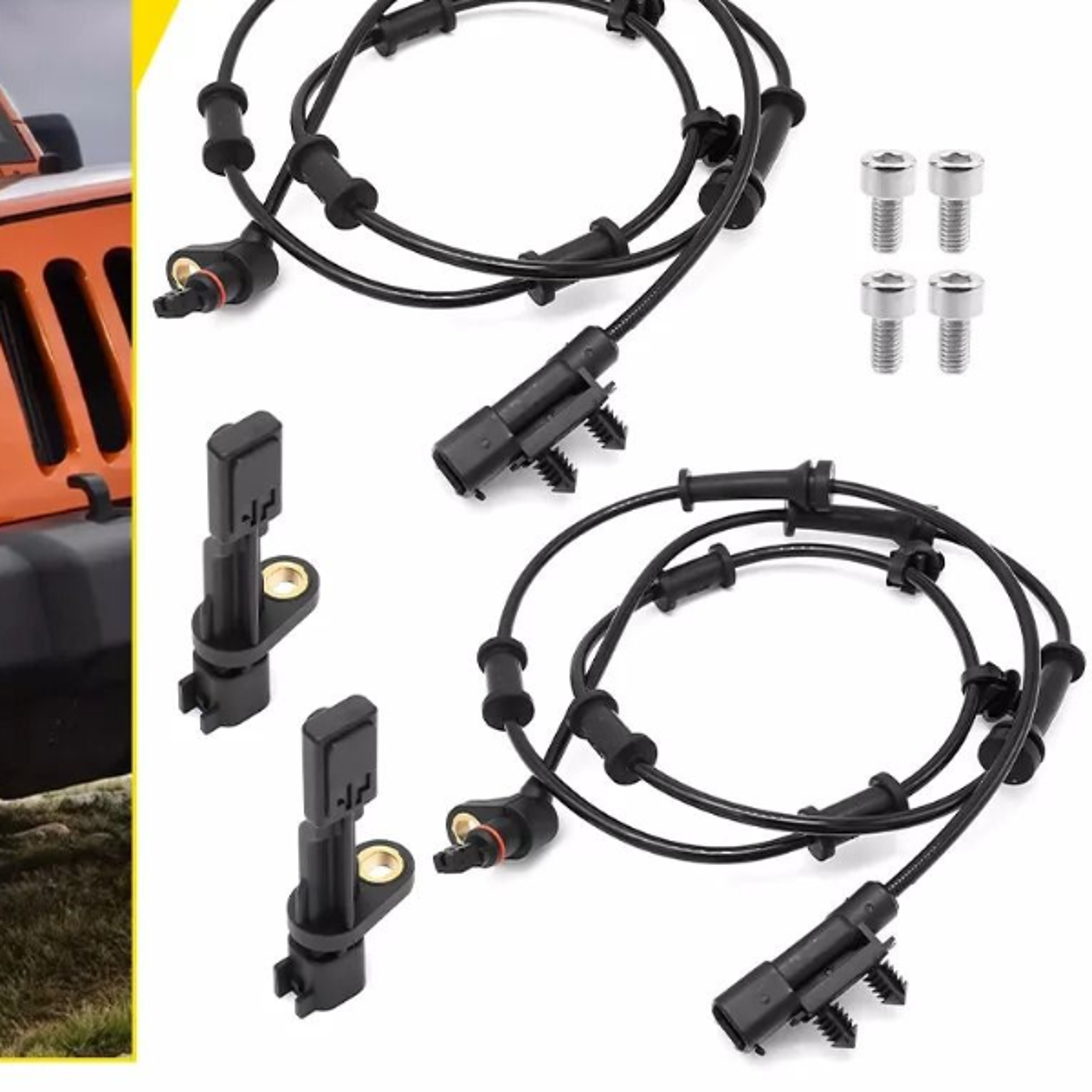 abs wheel speed sensor set of direct fit, no drilling required, tested for high quality, perfect match for your car