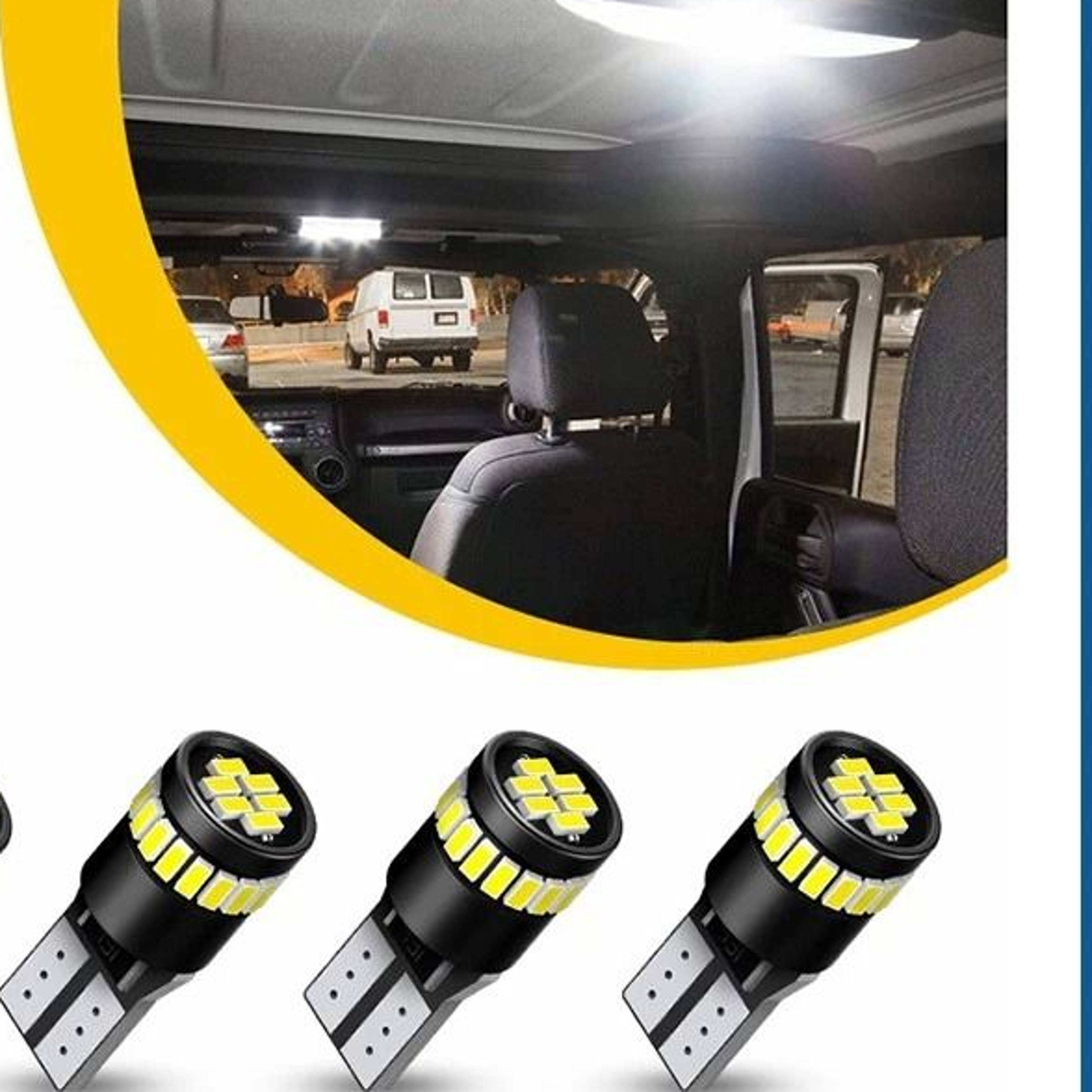 white super bright canbus led light bulb, xenon white, no polarity, no flicker