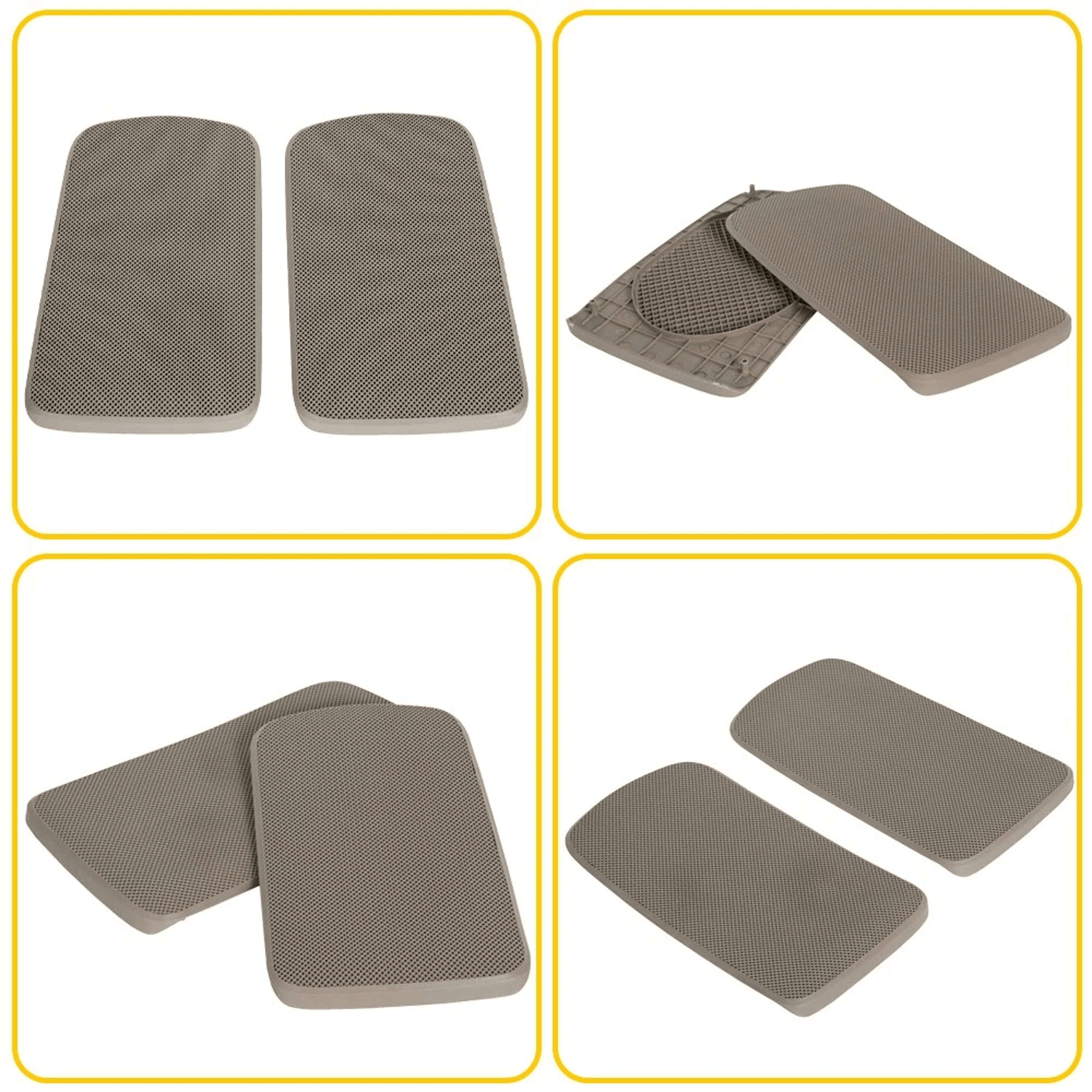 Tan Rear Speaker Grille Covers Set Superior ABS Plastic Stable Performance Simple Installation For  6
