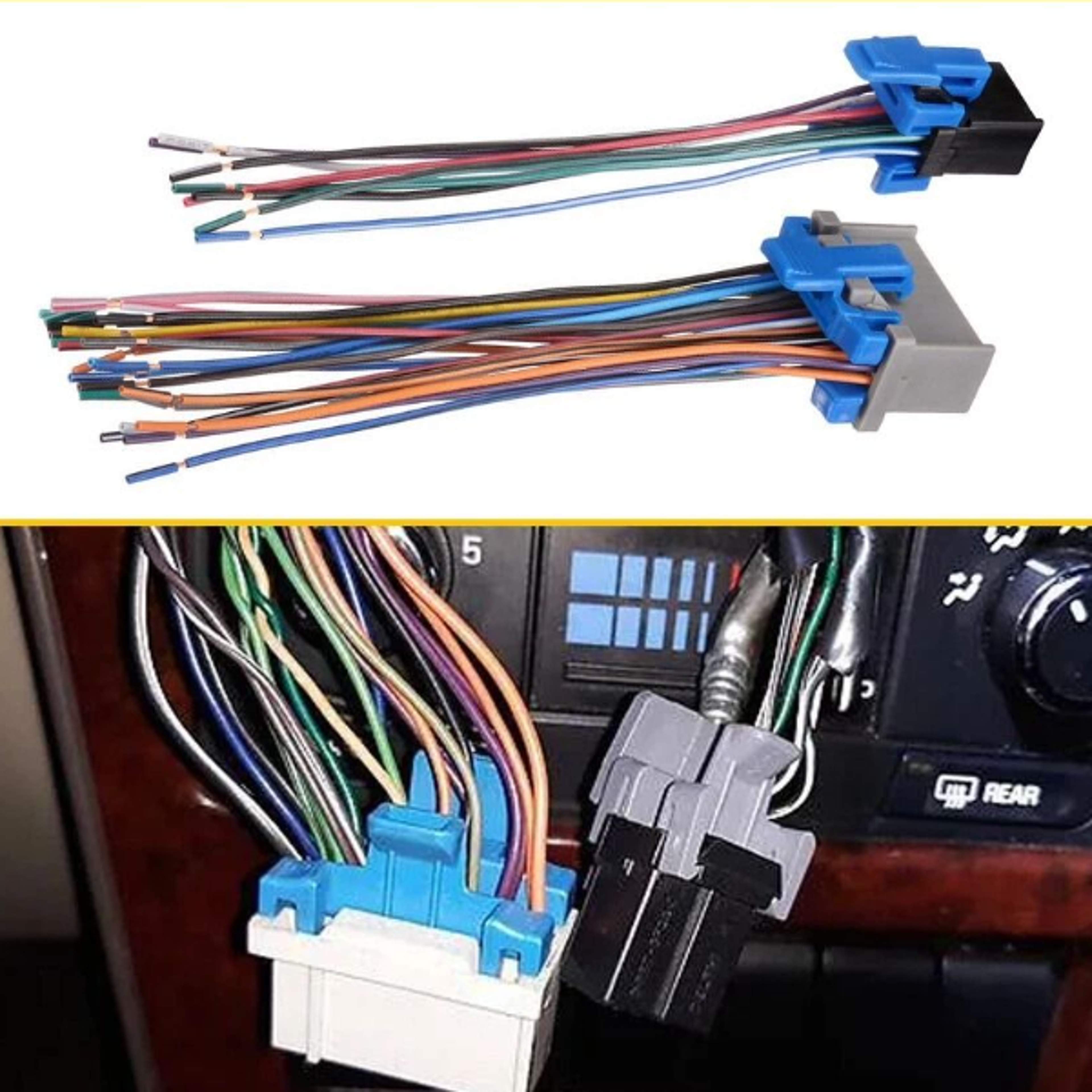 radio wiring harness plug for car stereo factory, simple installation, durable abs material, perfect match plug