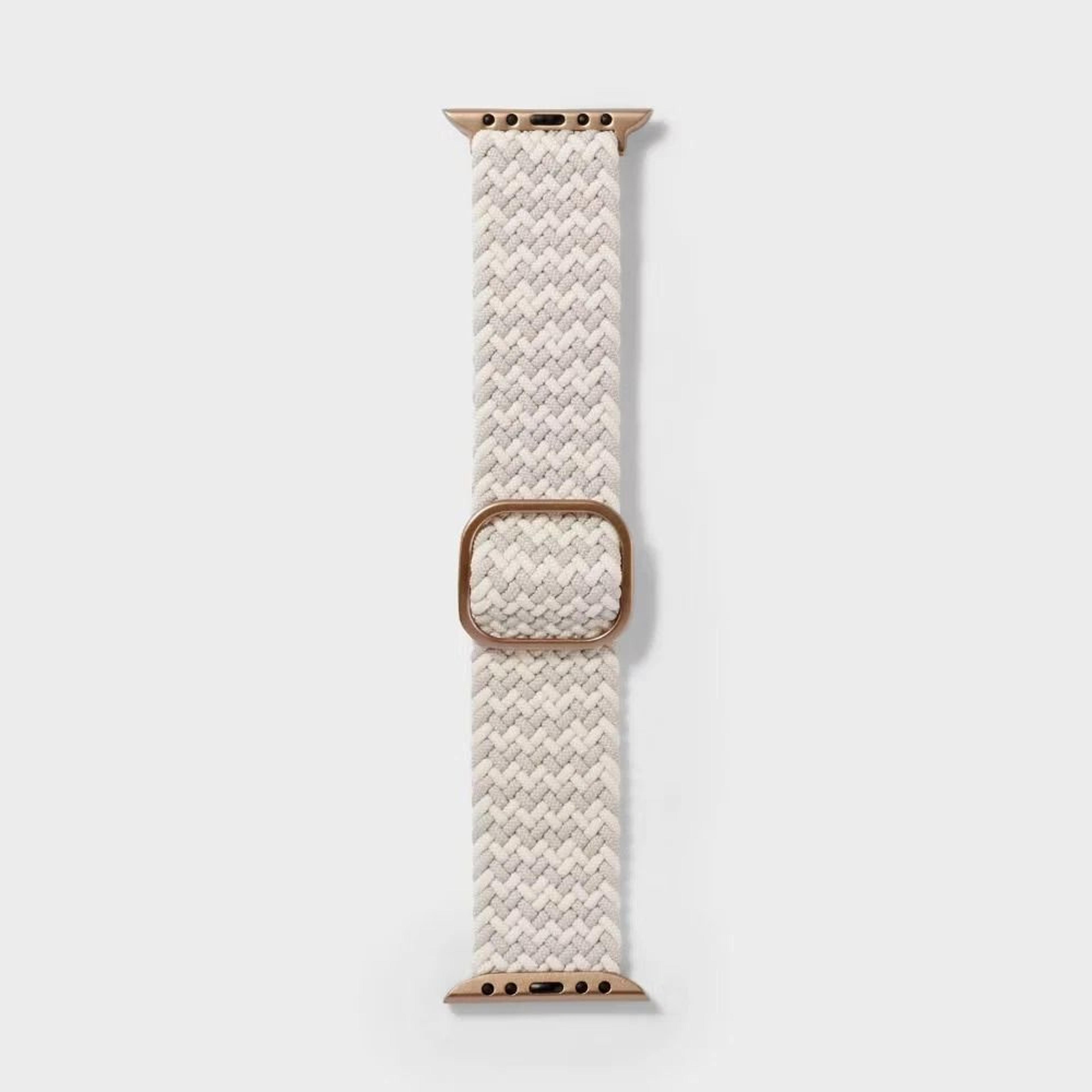 Stylish Watch Knit Band  Heyday Stone White Soft Lightweight Recycled Polyester Gold Adjustable 2
