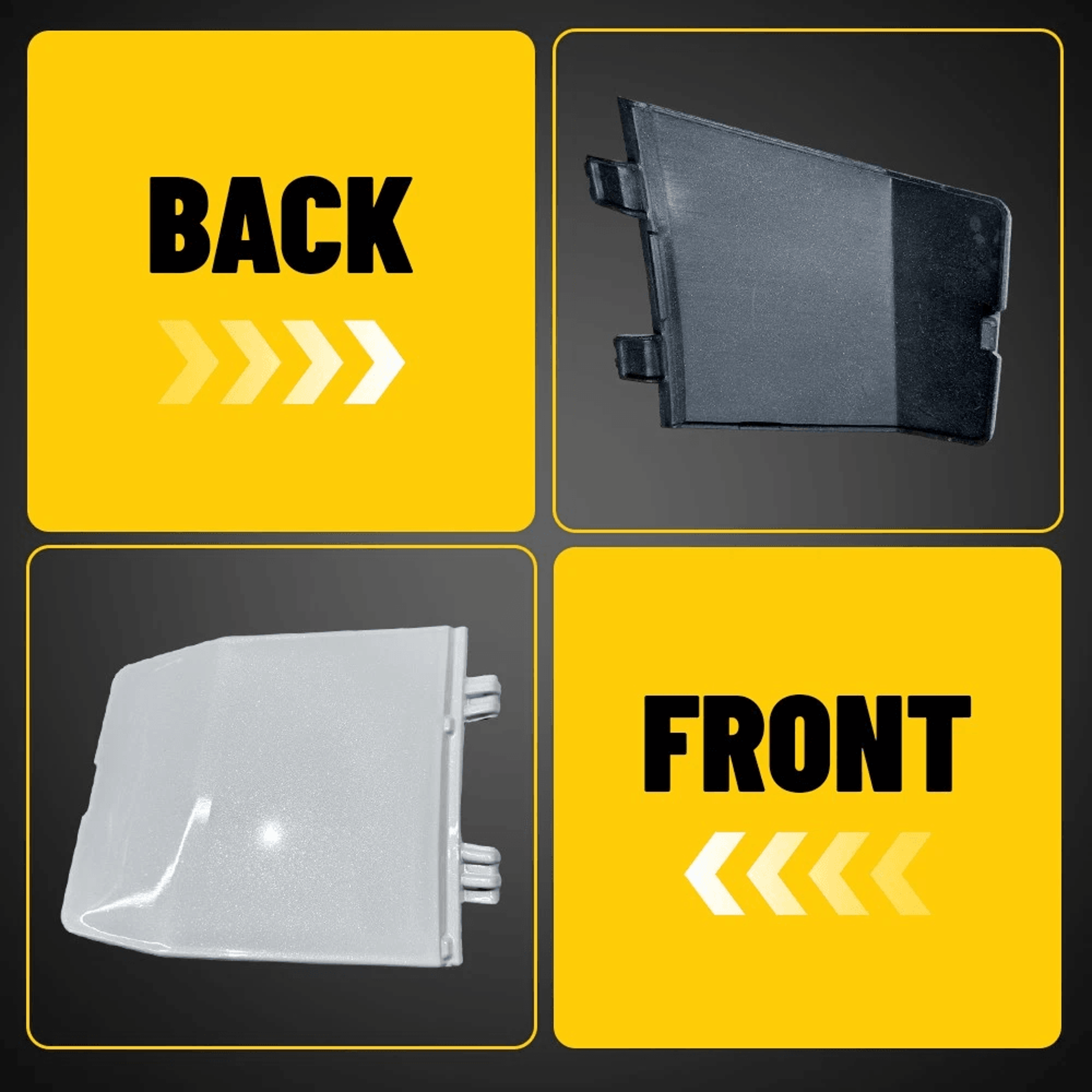 Durable Pearl White Tow Hook Cover Cap Front Bumper Easy Installation For Perfect Fit 2