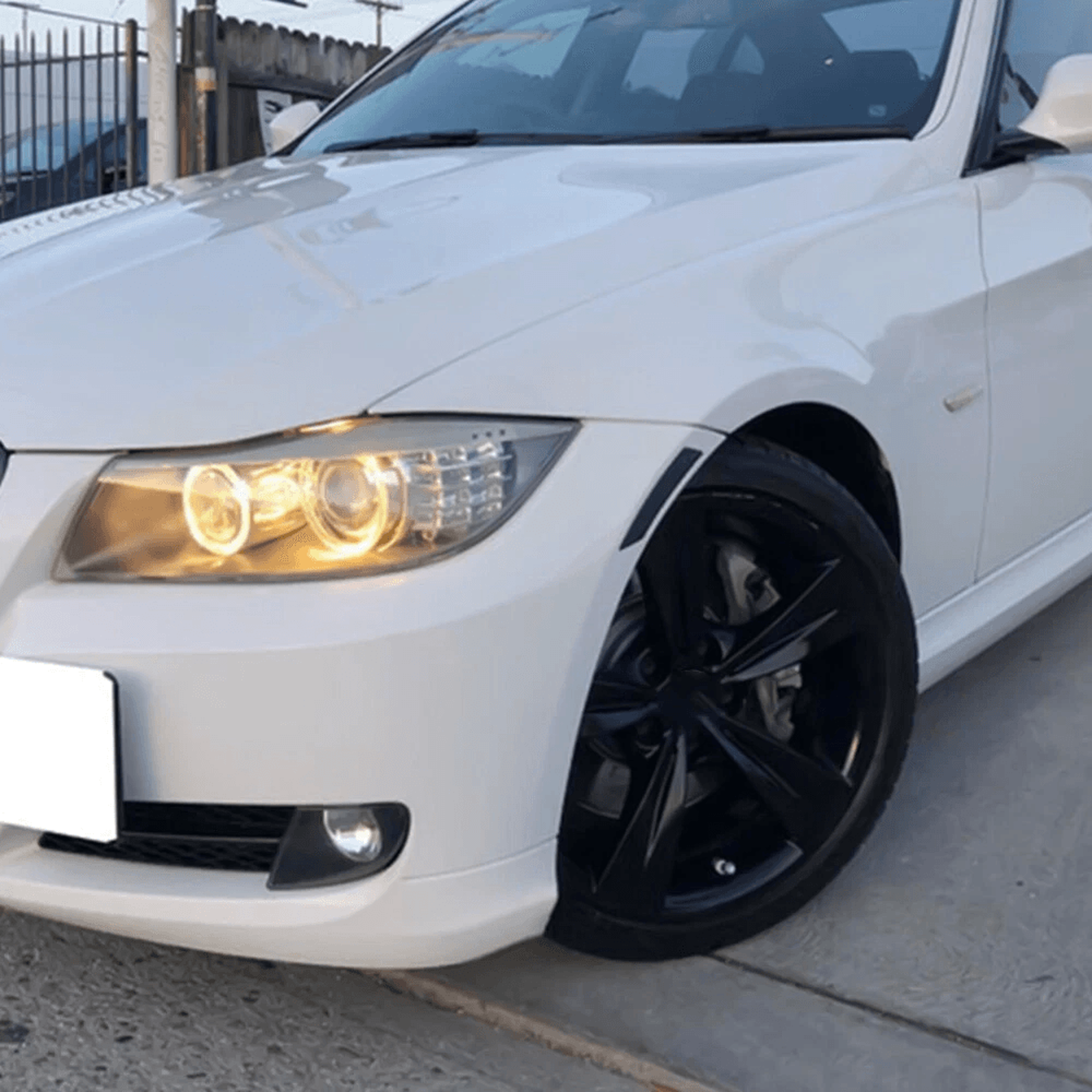 smoke front bumper reflector, side marker lights, durable , dark smoke color, quick installation for cars