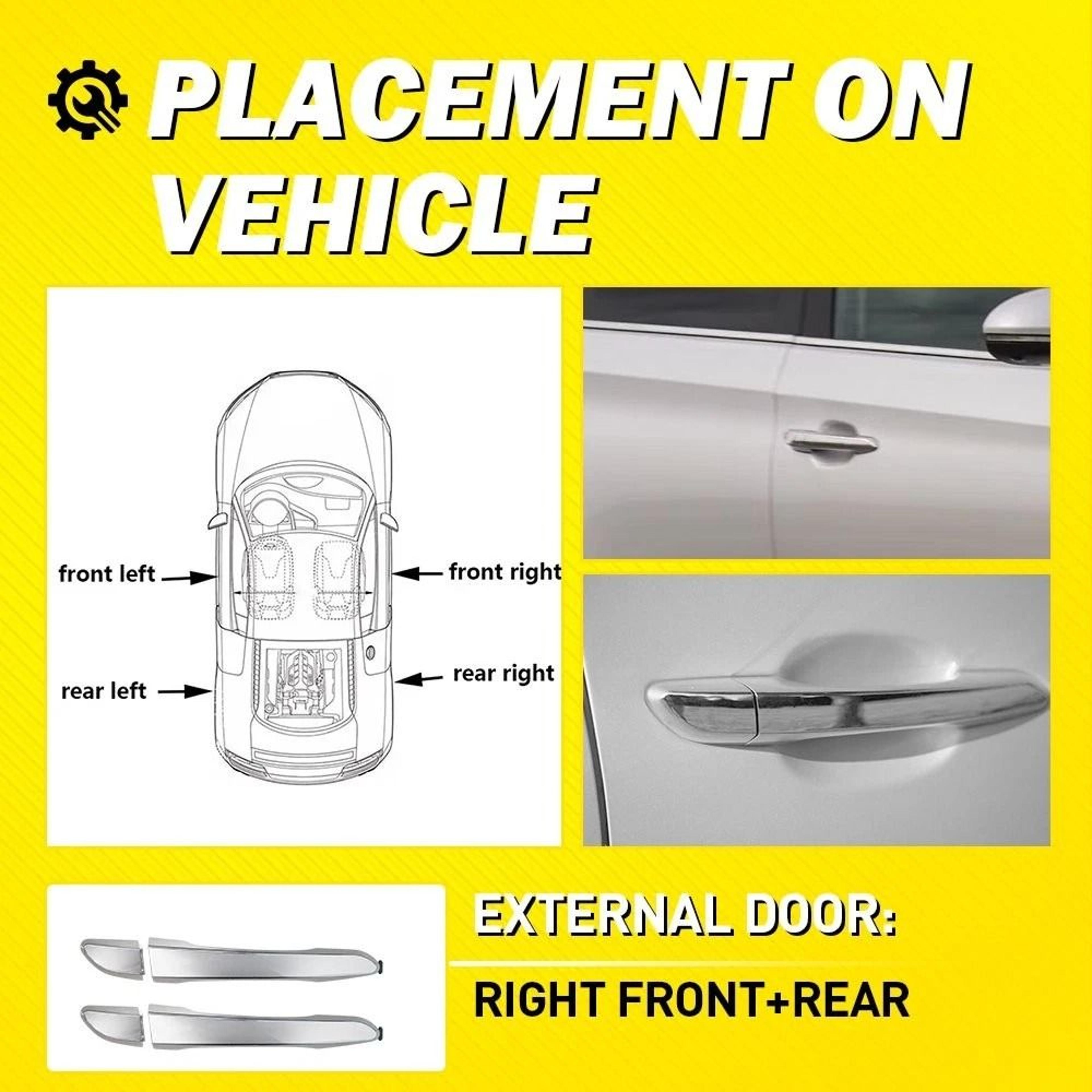 Front Rear Right Exterior Door Handles HighQuality Side Hand Durable Simple Installation Perfect Fi 5